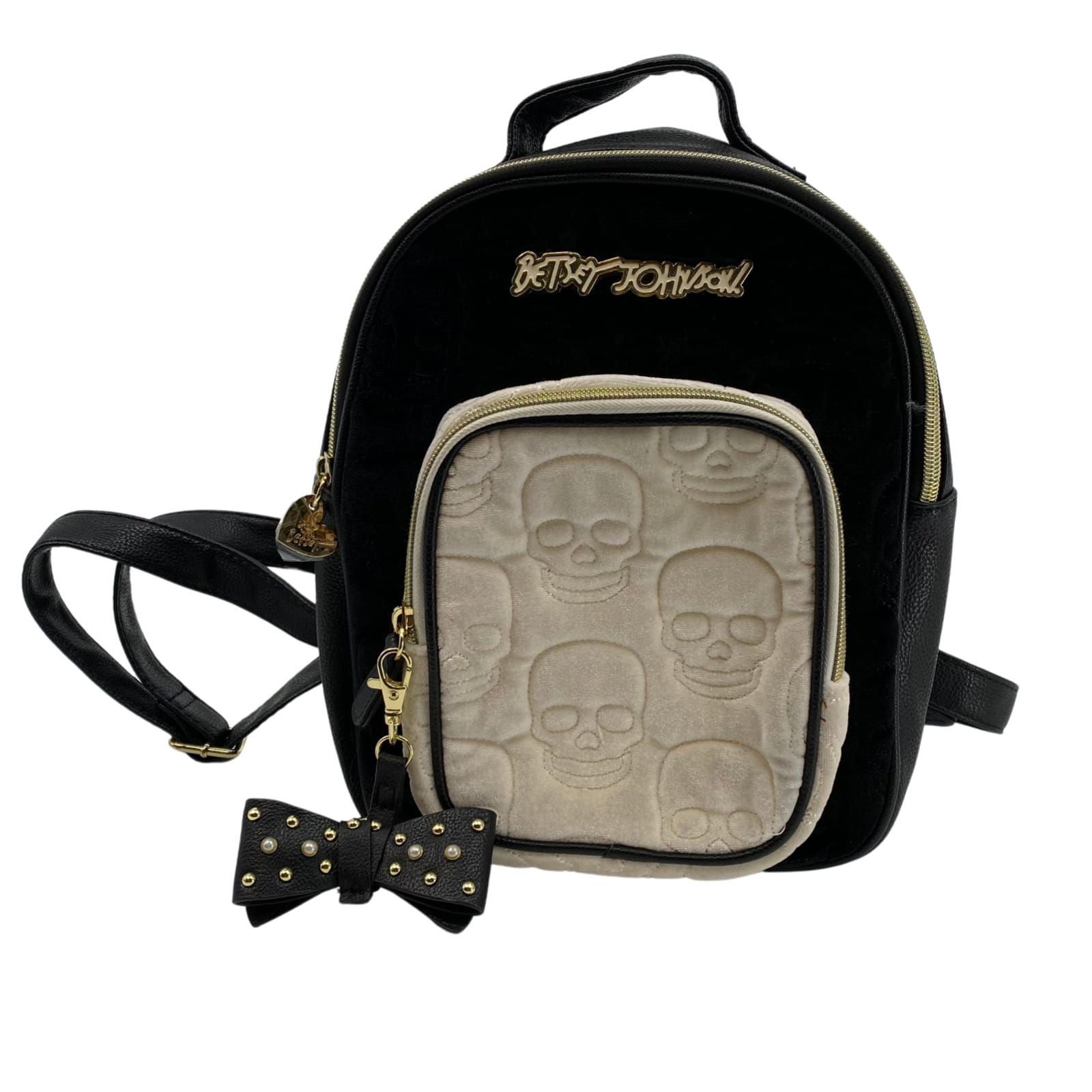 Betsey Johnson Black Classic Punk Backpack