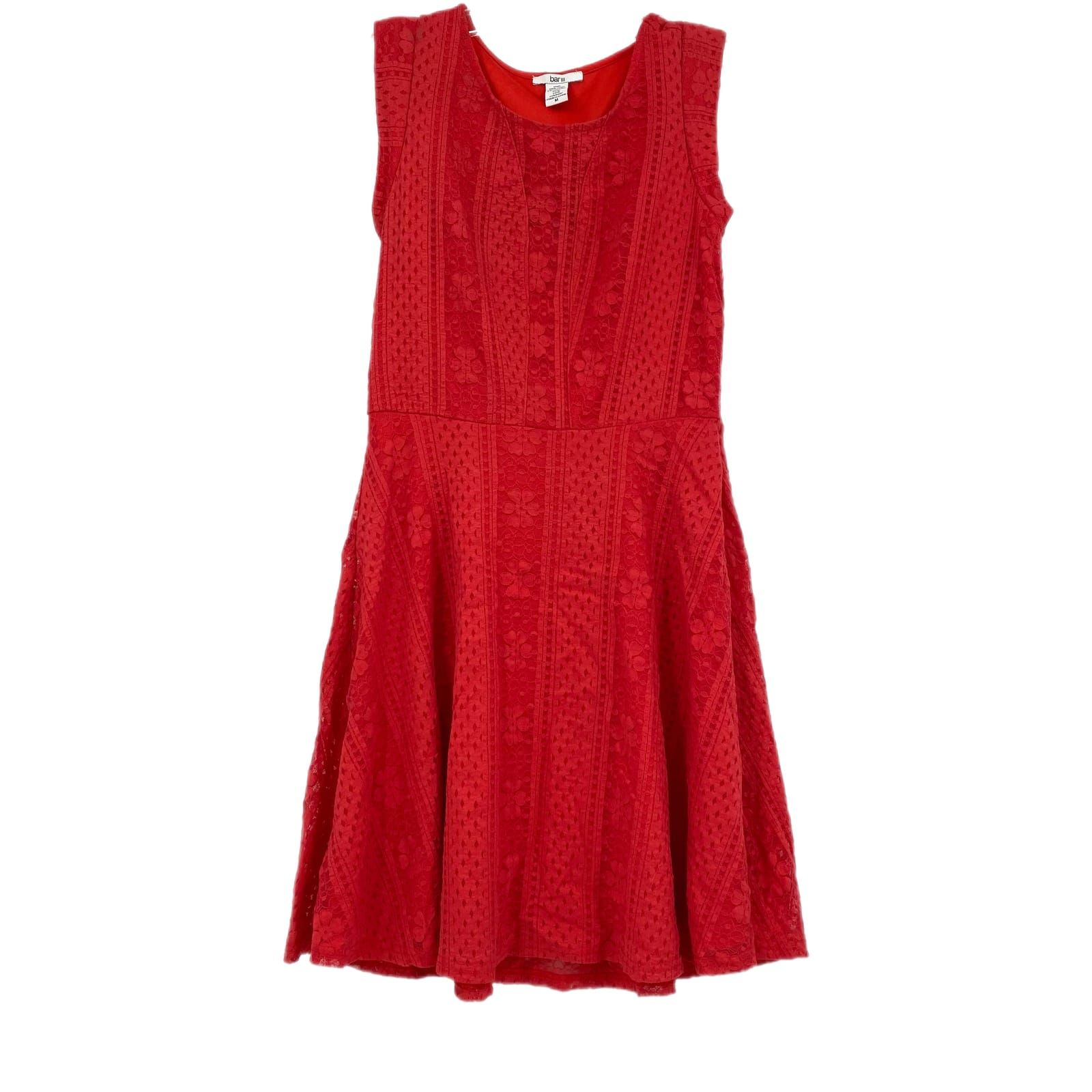 Bar III Orange Flare Mini Dress