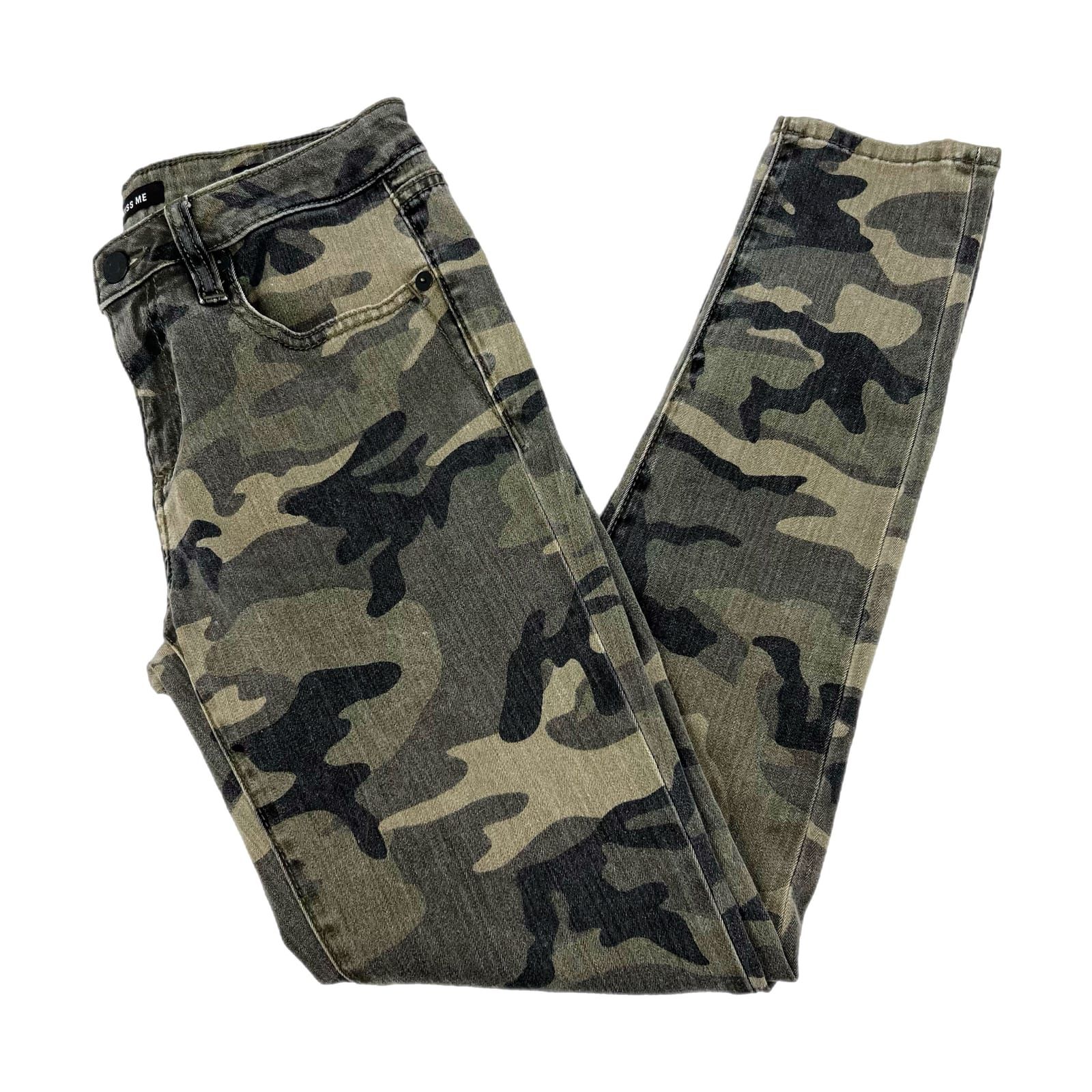 Miss Me Green Camouflage Skinny Jeans