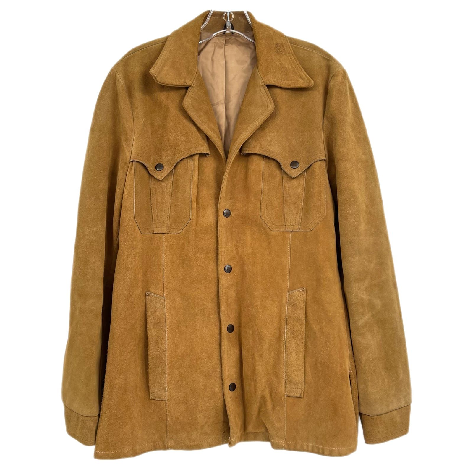 Joo Kay Tan Suede Snap Vintage Leather Jacket
