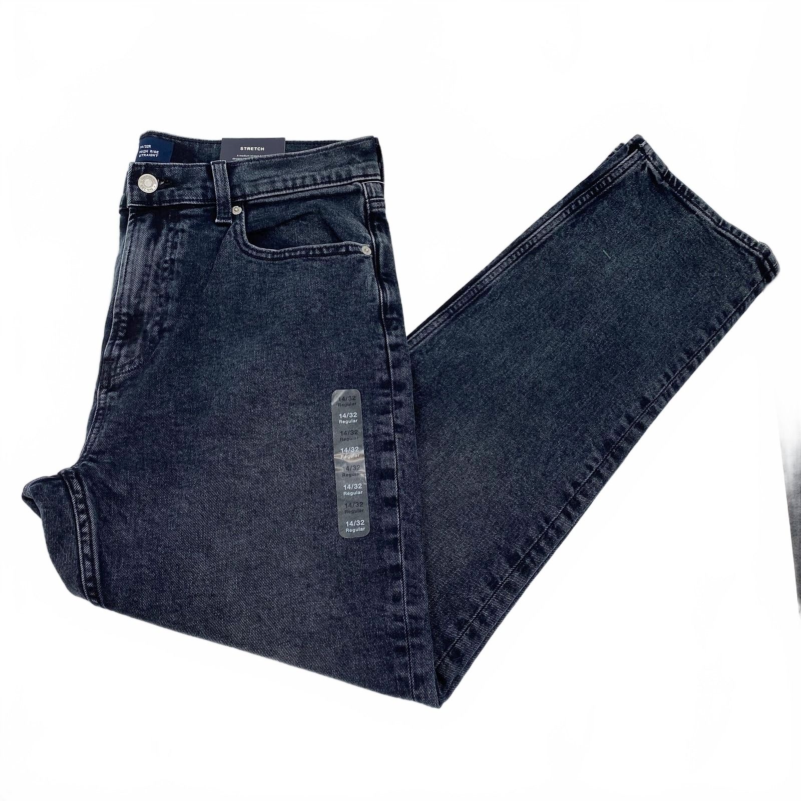 GAP Black Straight Leg Jeans High Rise