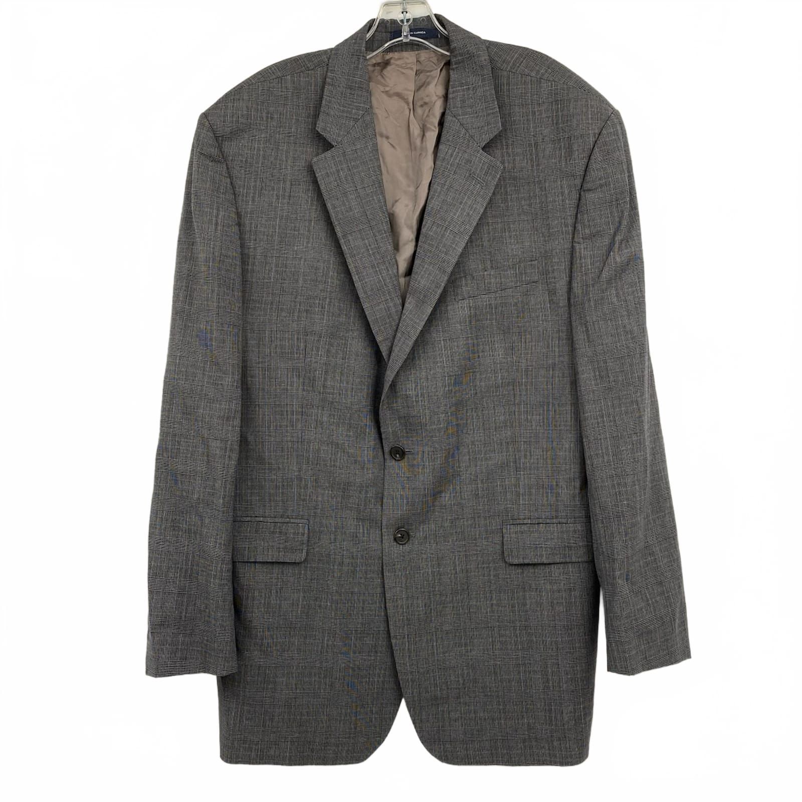 Chaps Ralph Lauren Gray Plaid Blazer