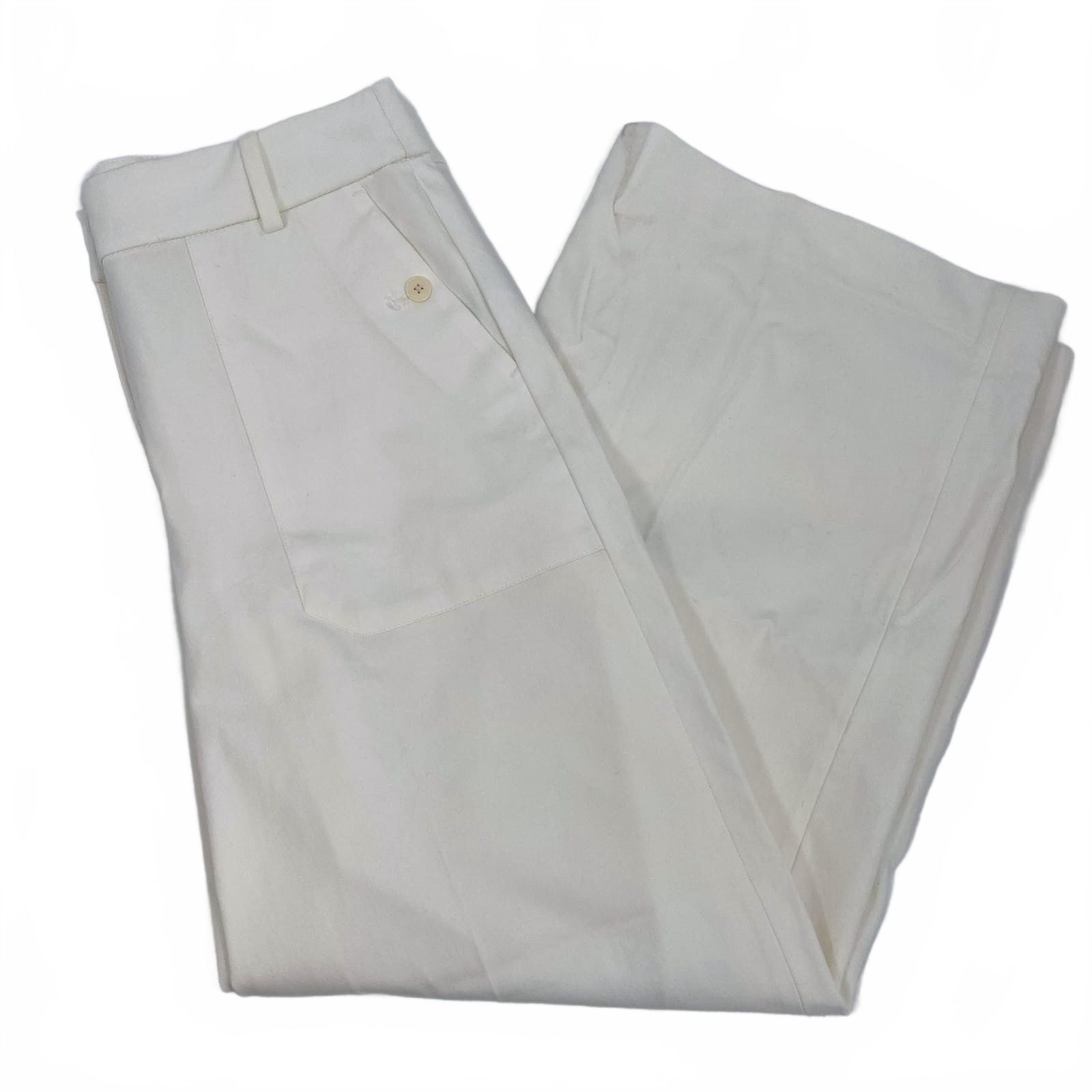 J. Crew White Wide Leg Pants Dress Tall