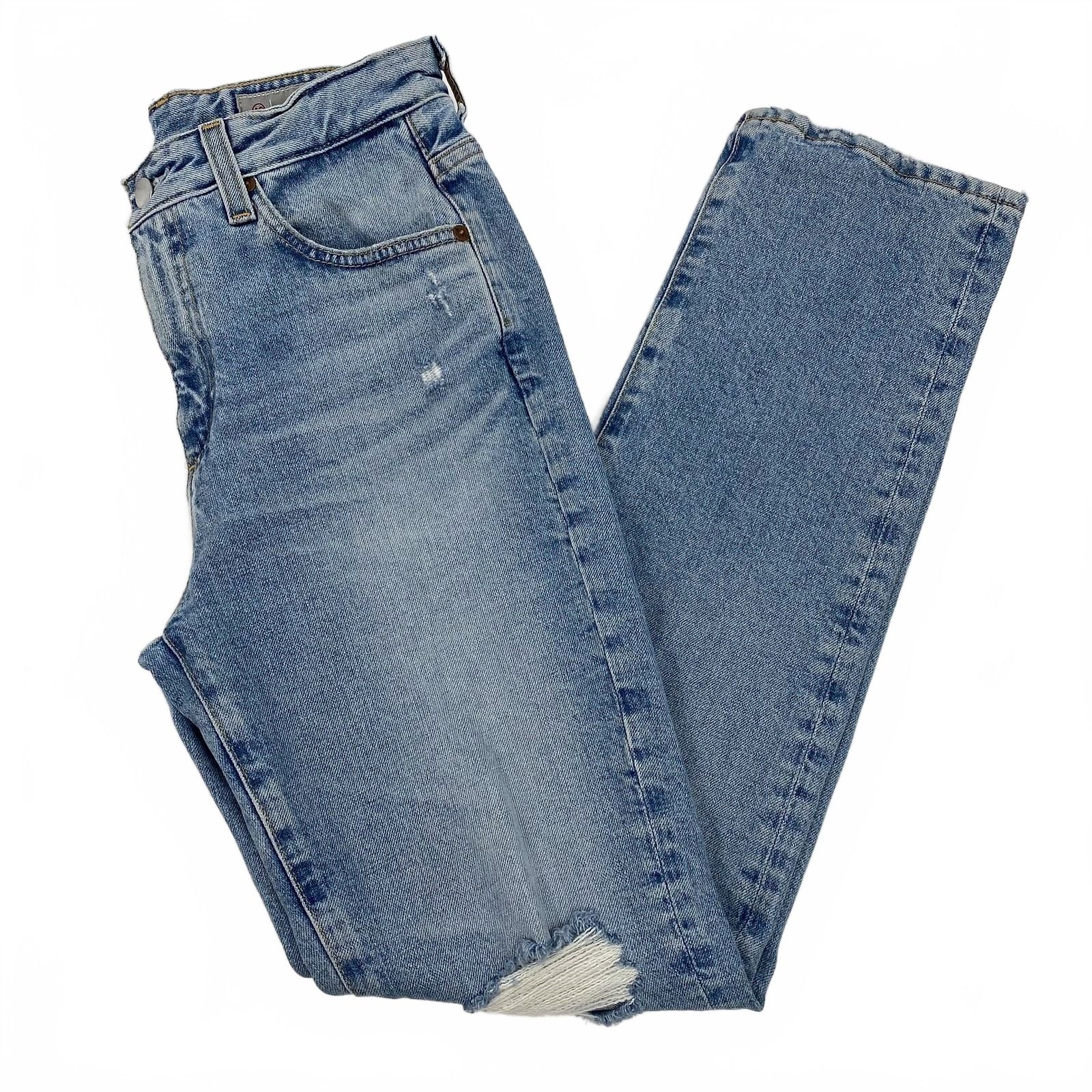 Ag Adriano Goldschmied Blue Saige Straight Leg Jeans