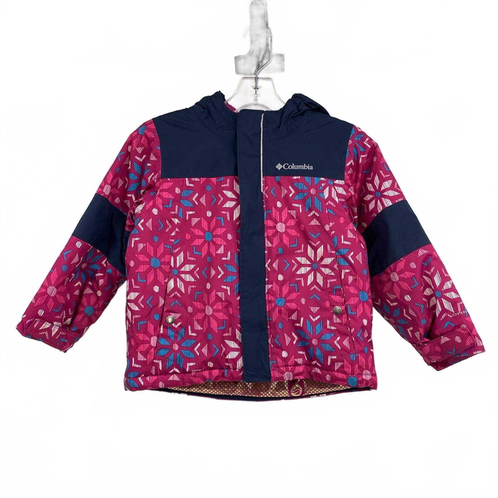 Columbia Pink Blue Omni-Tech Winter Jacket