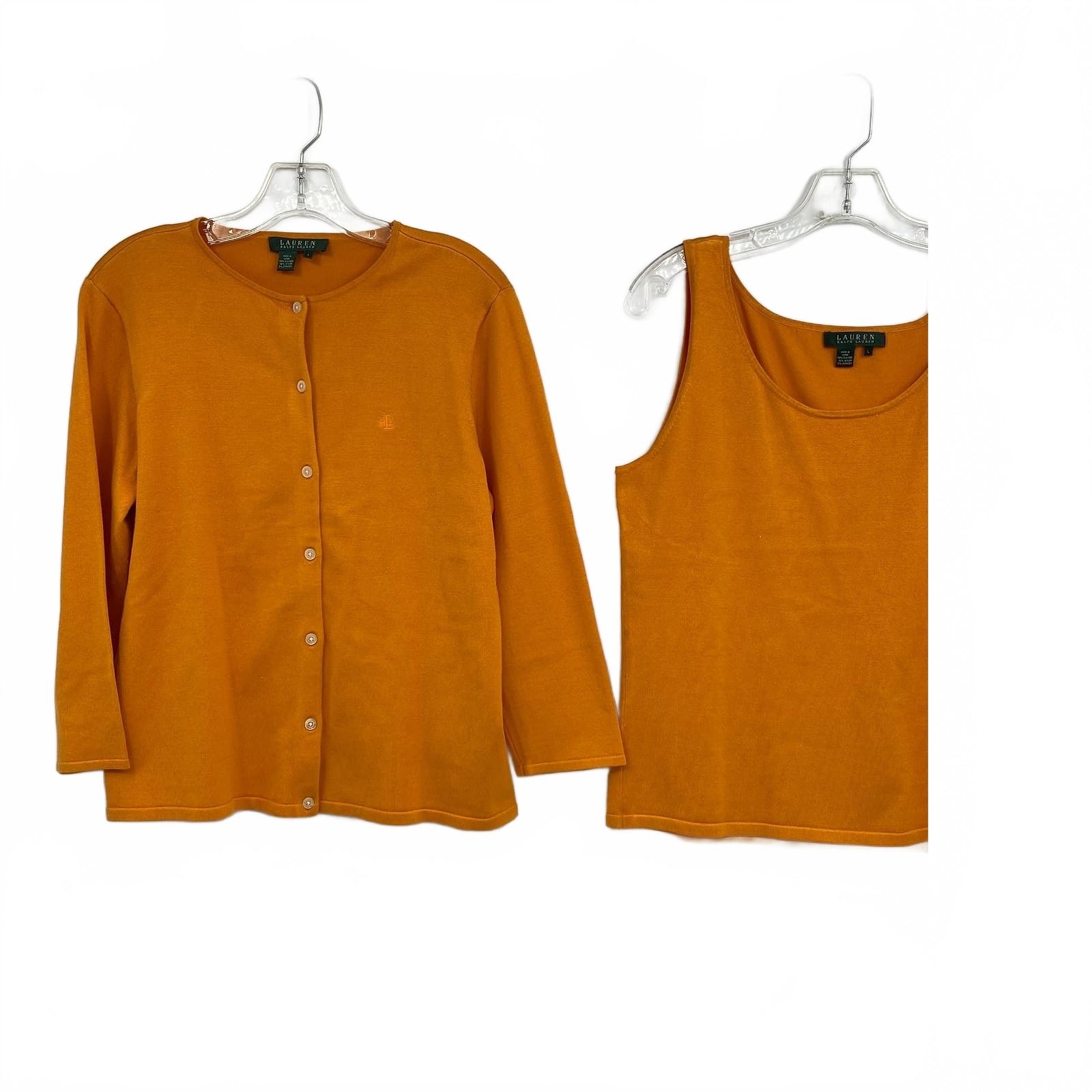 Lauren Ralph Lauren Orange Cardigan
