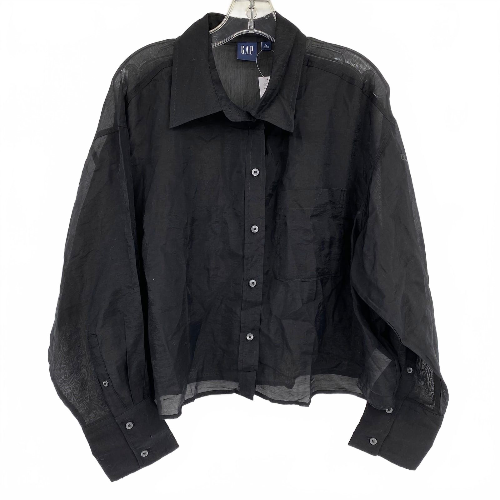 GAP Black Button-Up Shirt