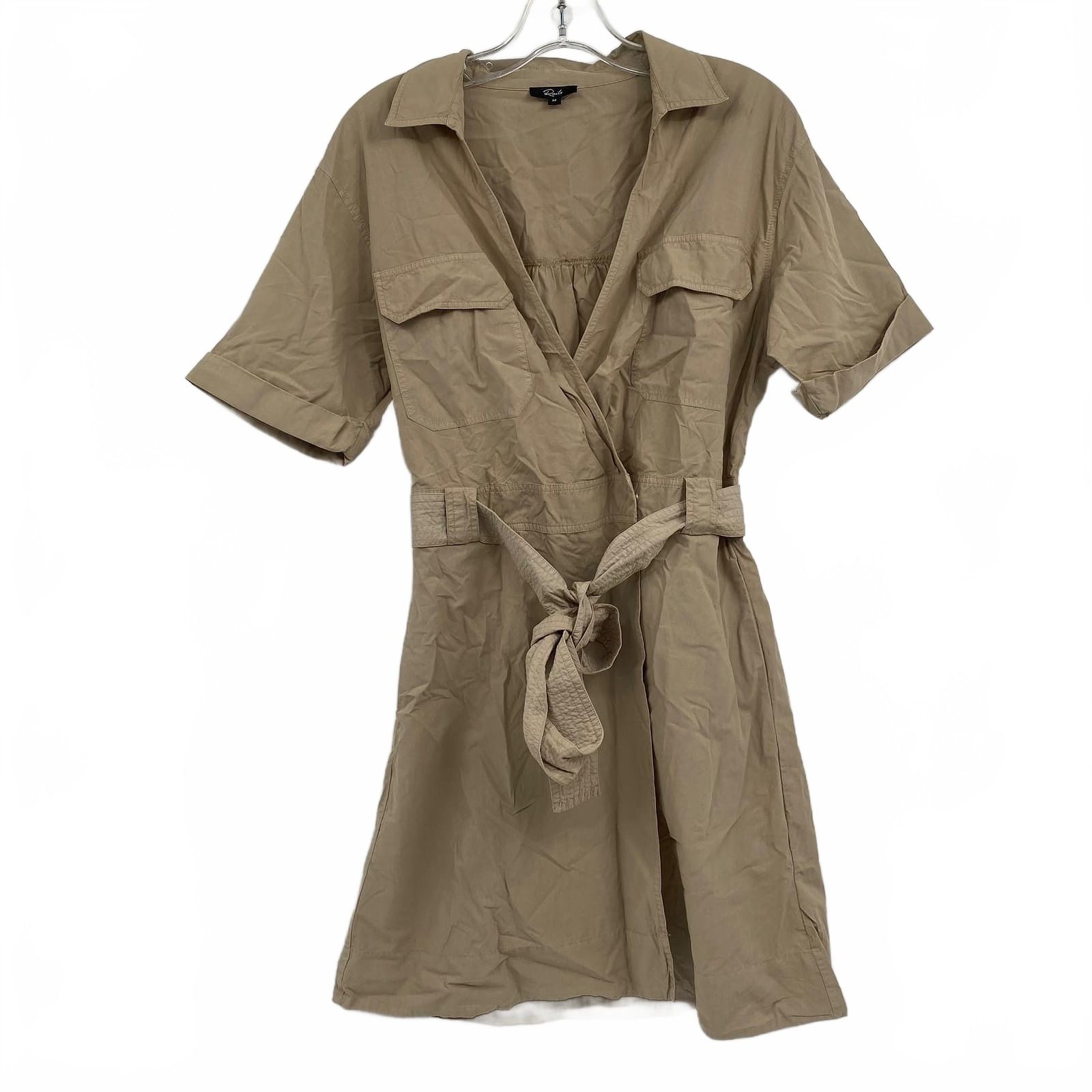 Rails Tan Mini Dress Wrap Silhouette Short