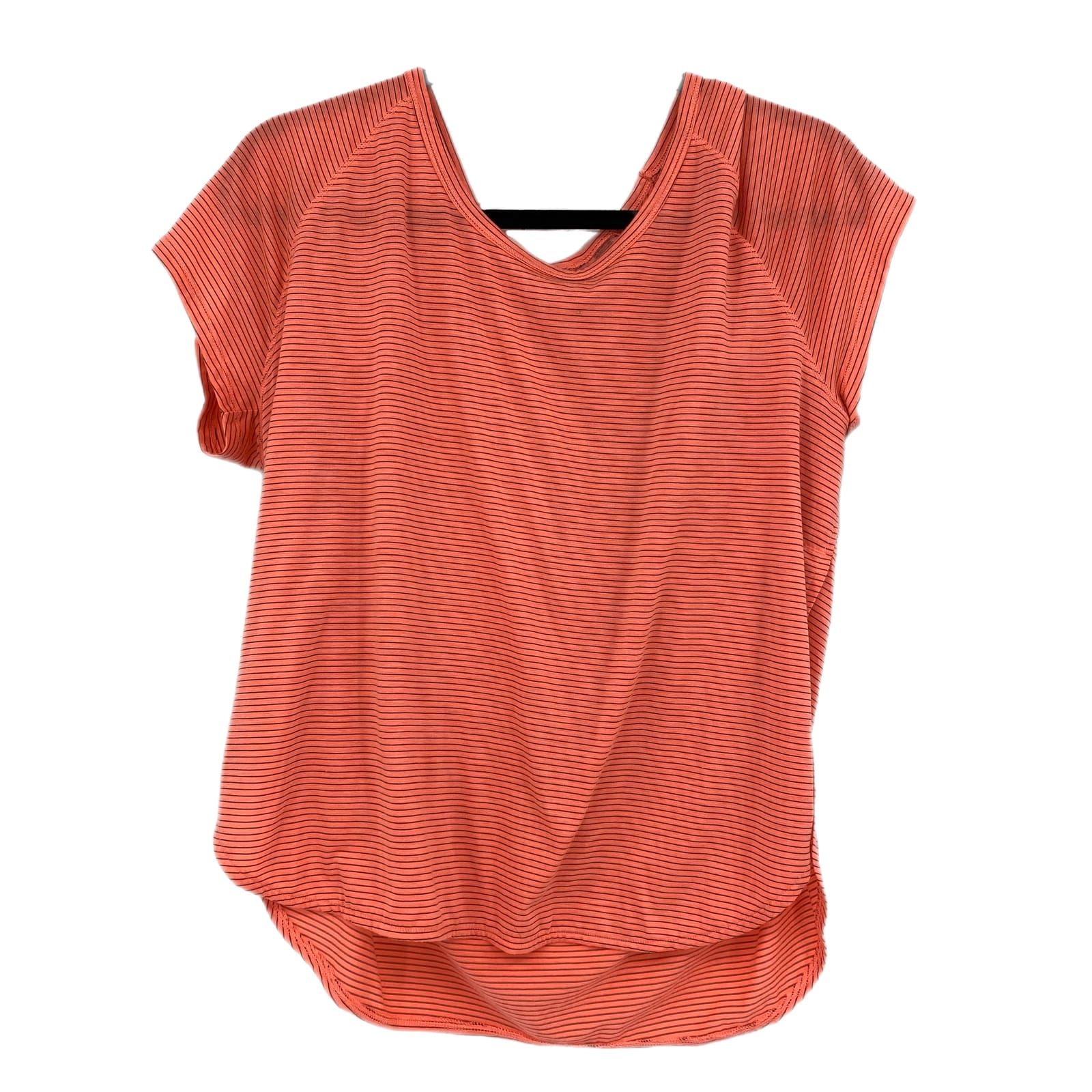 CALIA by Carrie Underwood Coral & Black Striped T-Shirt
