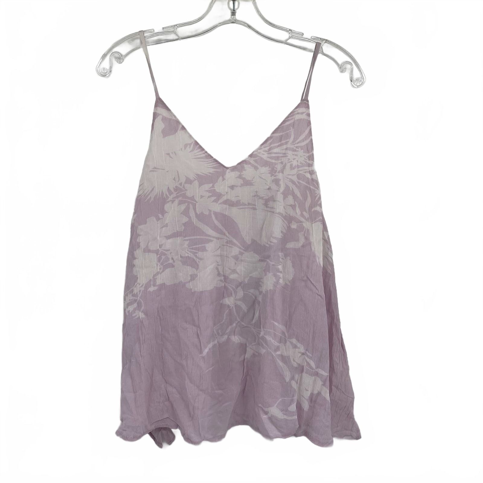 All Saints Purple Floral Tank Top