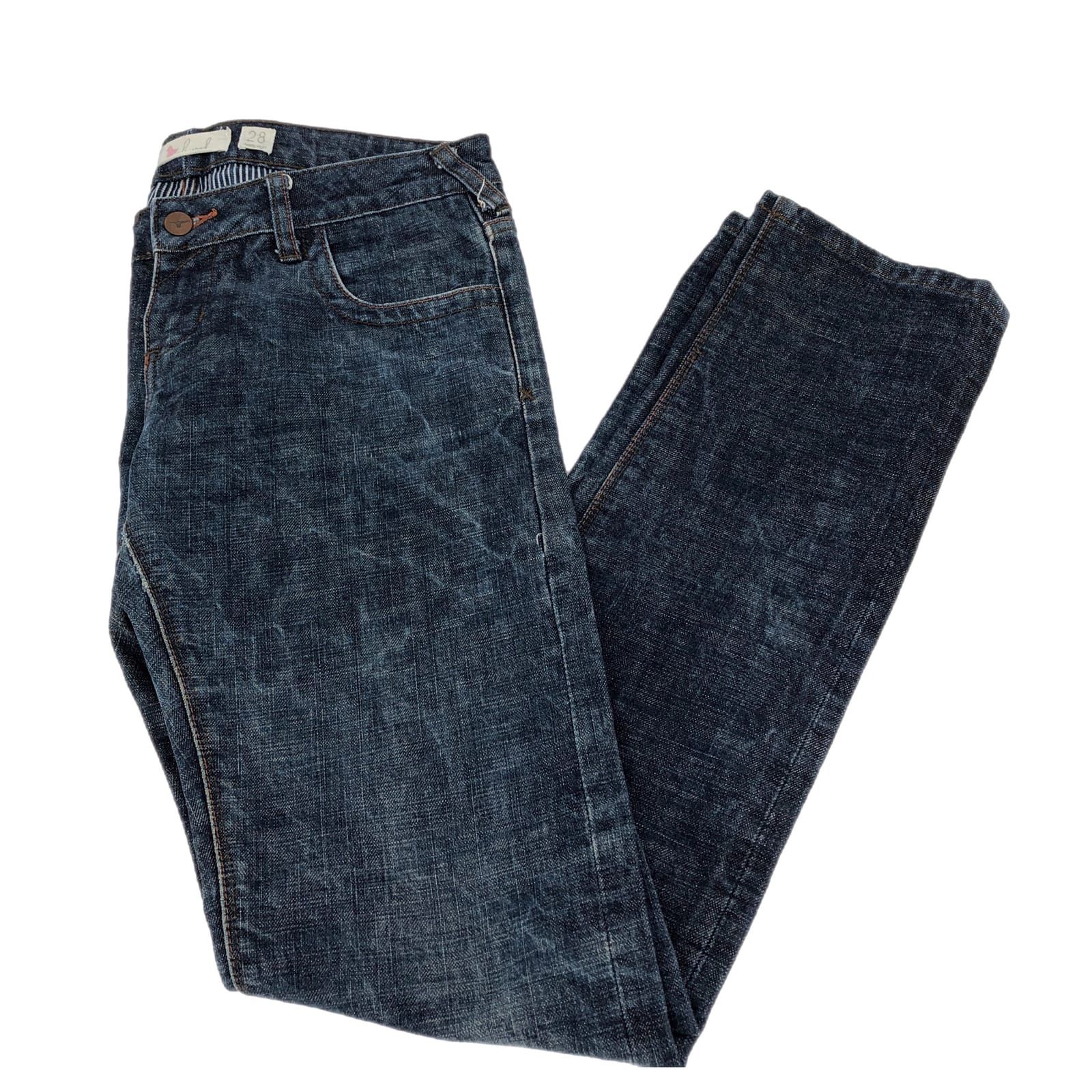 Blue Straight Leg Jeans