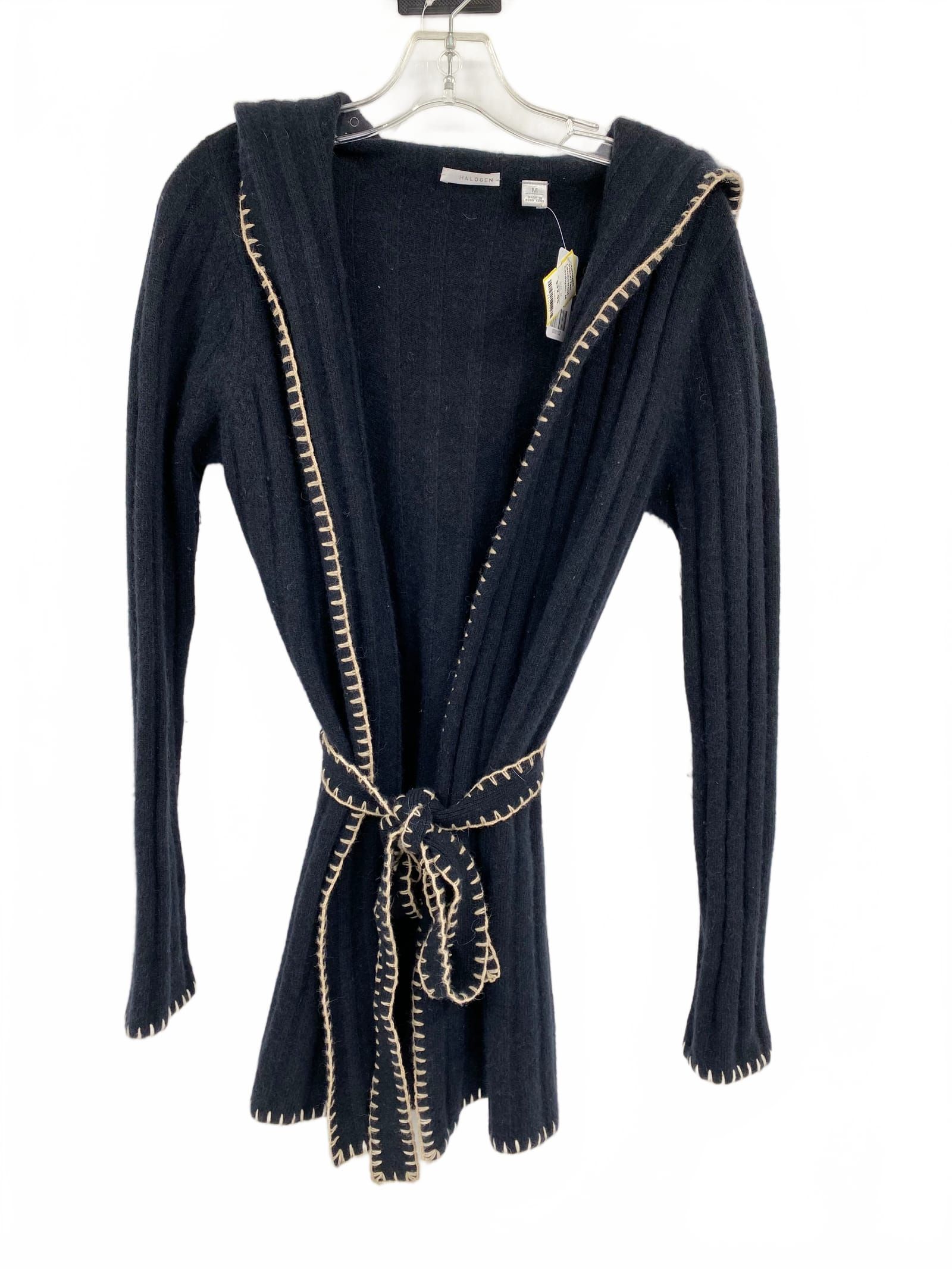 Halogen Lambswool Cardigan Black