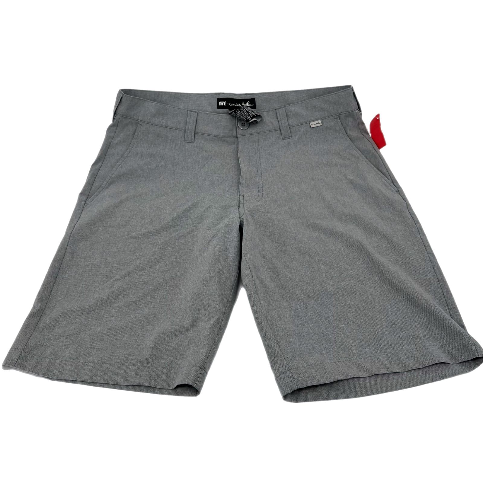 Travis Mathew Gray Classic Fit Hybrid Shorts