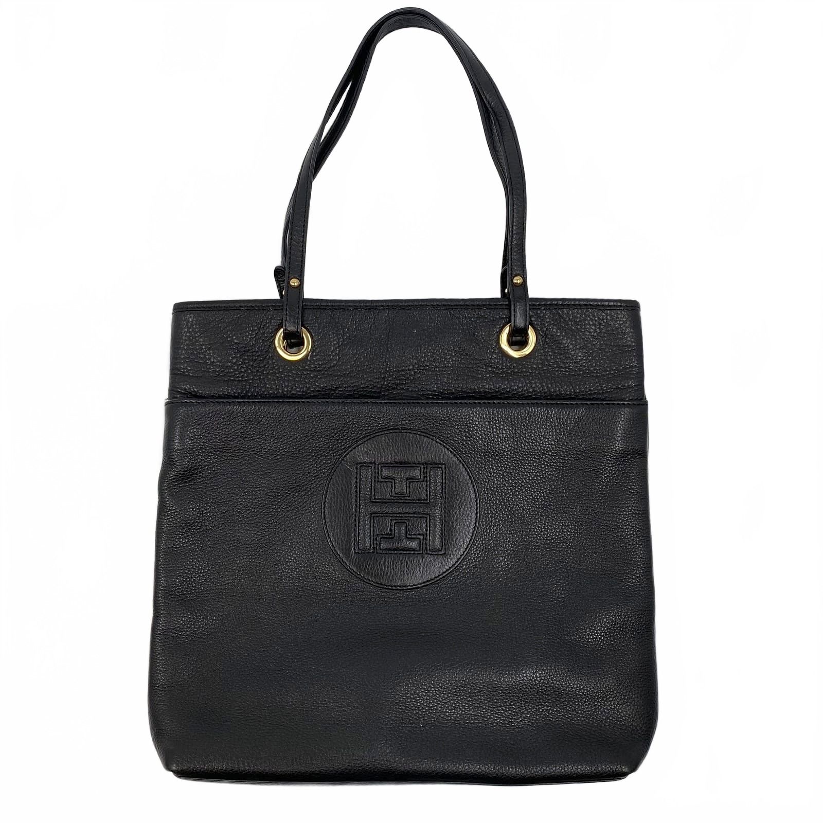 Tommy Hilfiger Black Leather Tote