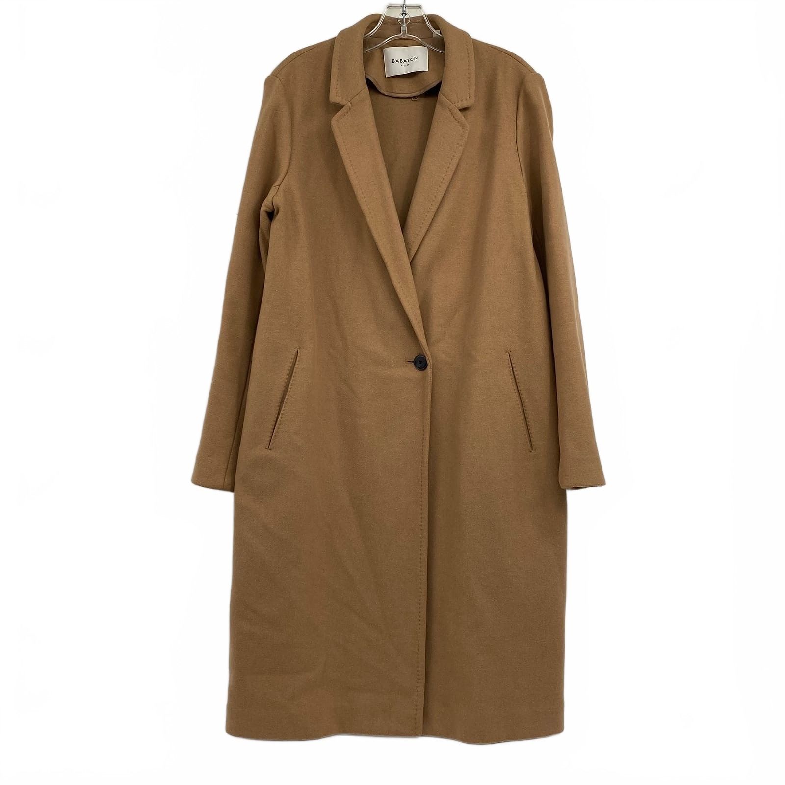 Babaton Atelier Tan Wool Blend Trench Coat