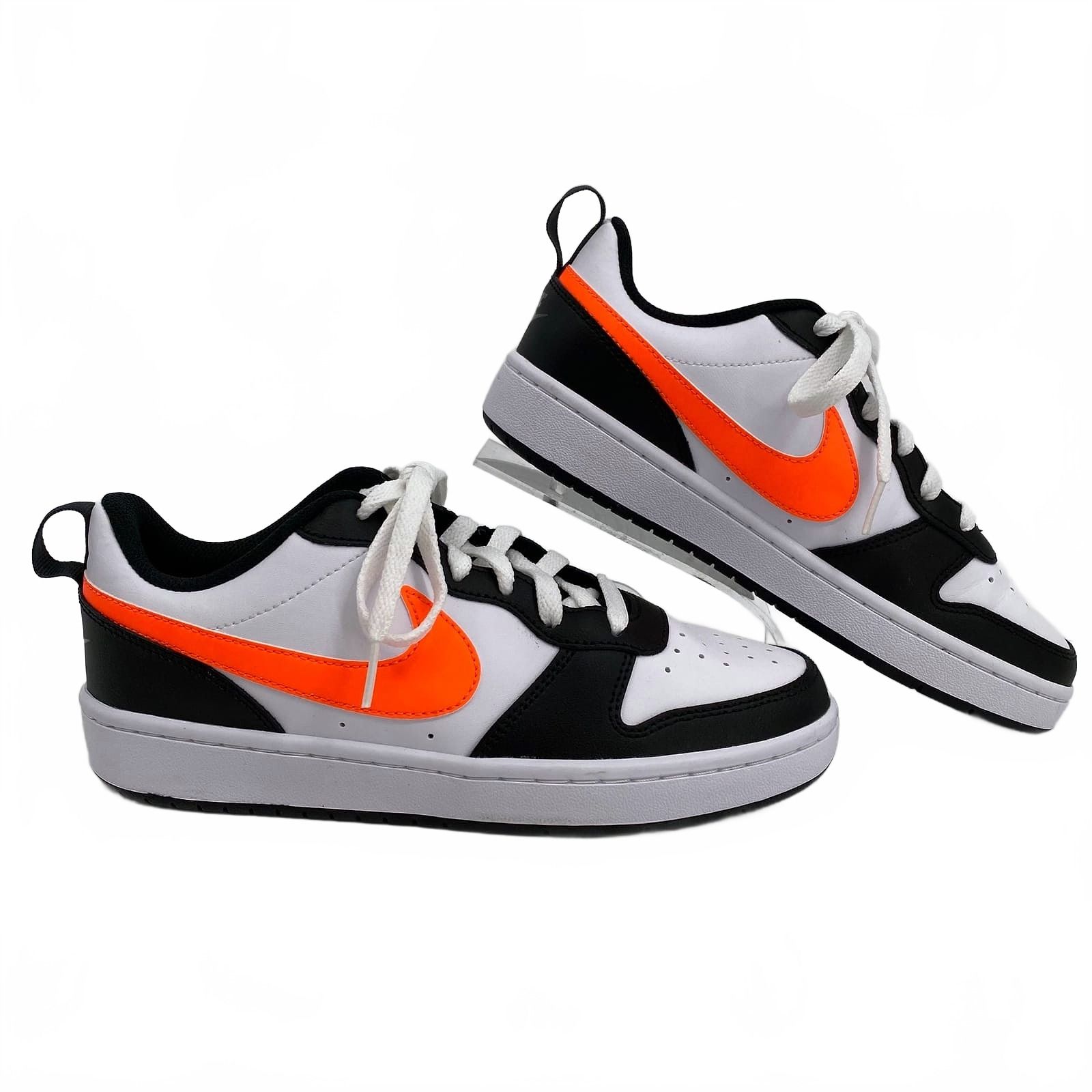 Nike Black White Orange Low 2 Borough Sneakers