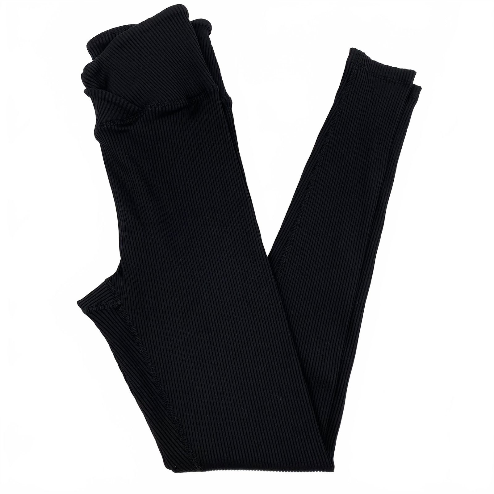 Year of Ours Black Ribbed Leggings