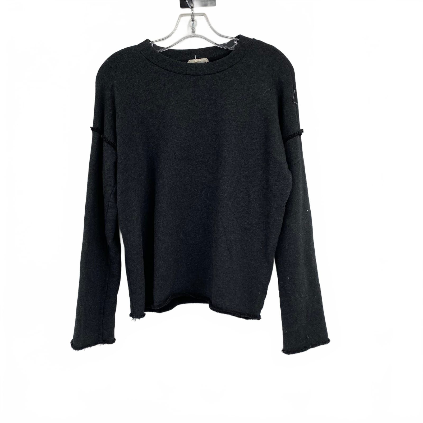 Eileen Fisher Gray Cotton Blend Hoodie