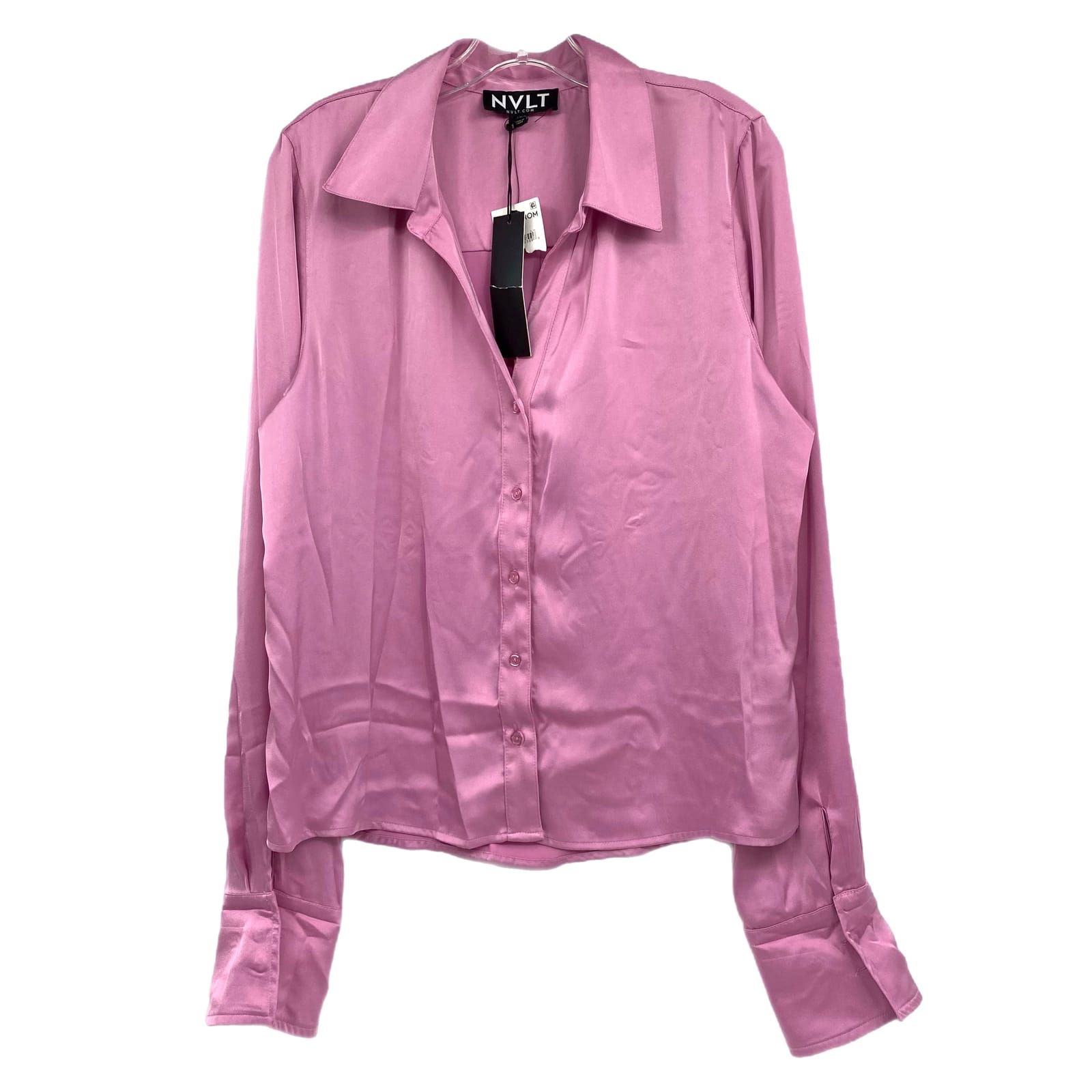 NVLT Purple Satin Button Down Shirt