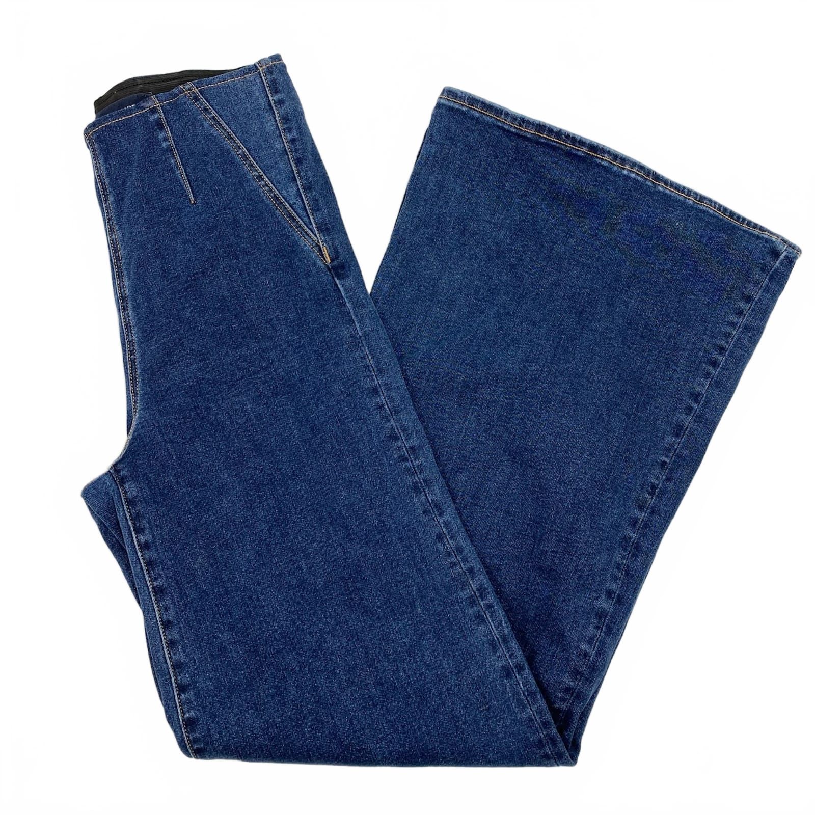 Veronica Beard Dark Wash Joplin Wide Flare Jeans