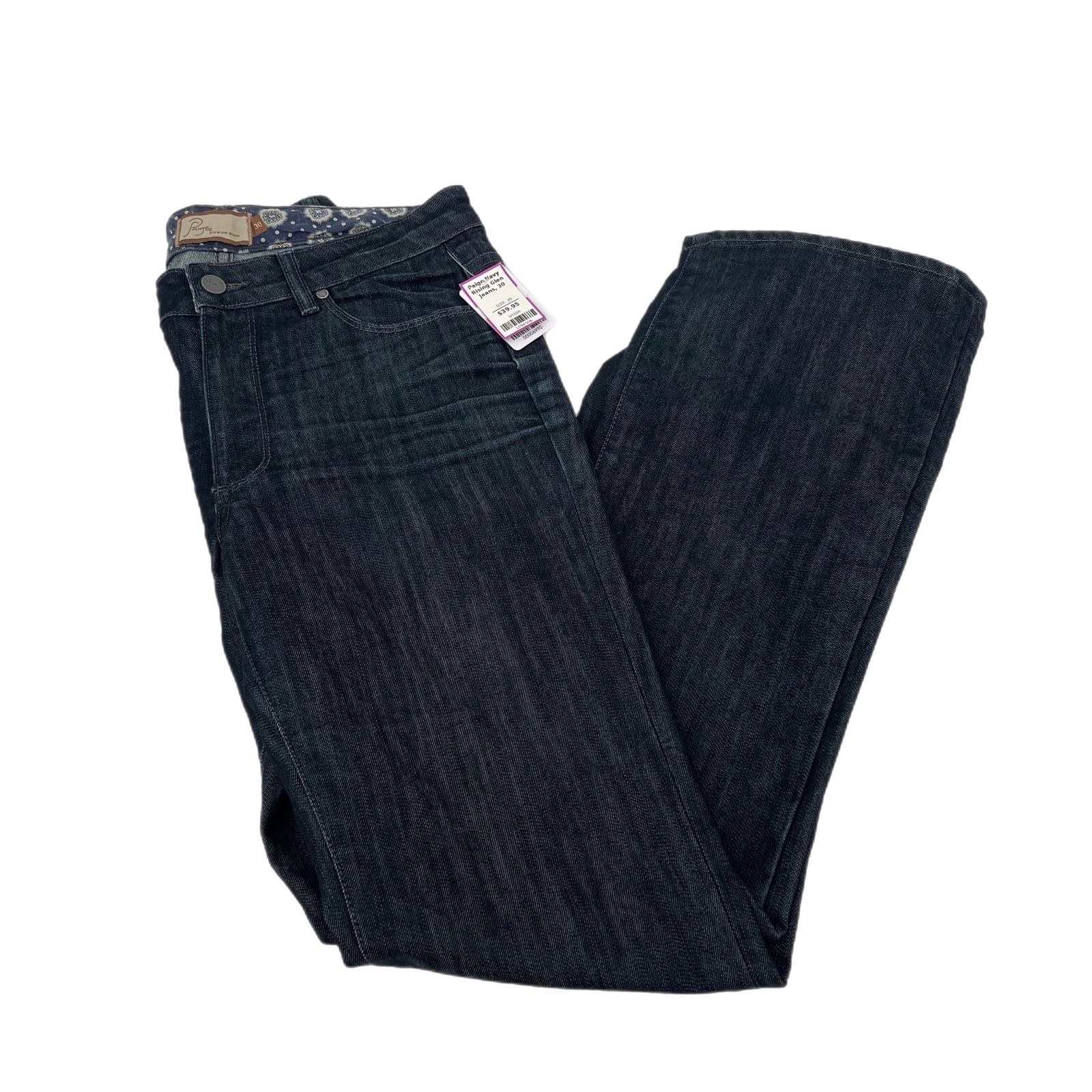 Paige Blue Relaxed Fit Straight Leg Jeans