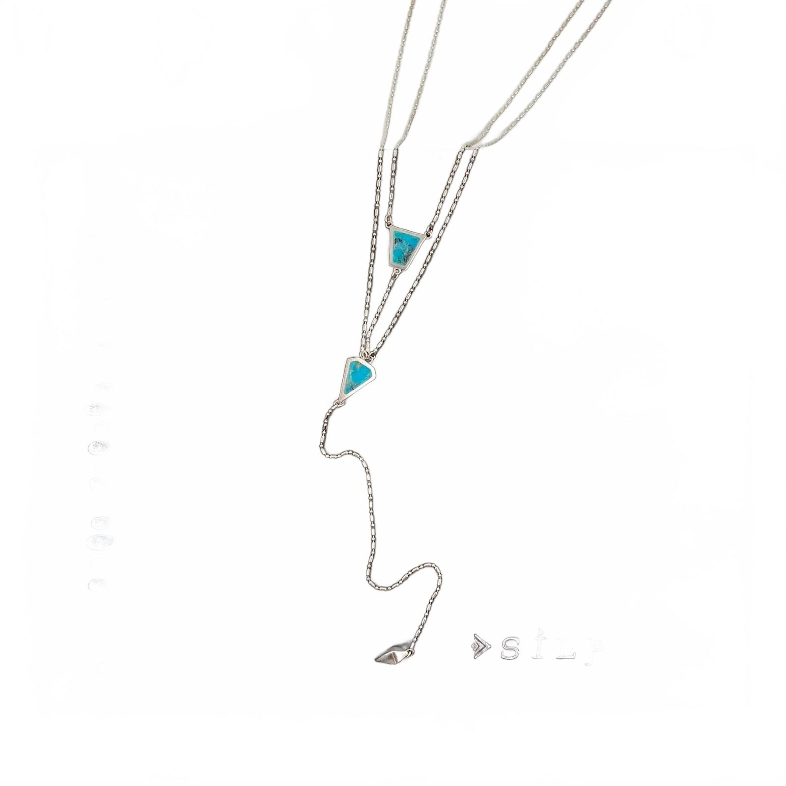 Silpada Silver Turquoise Double Layer Necklace