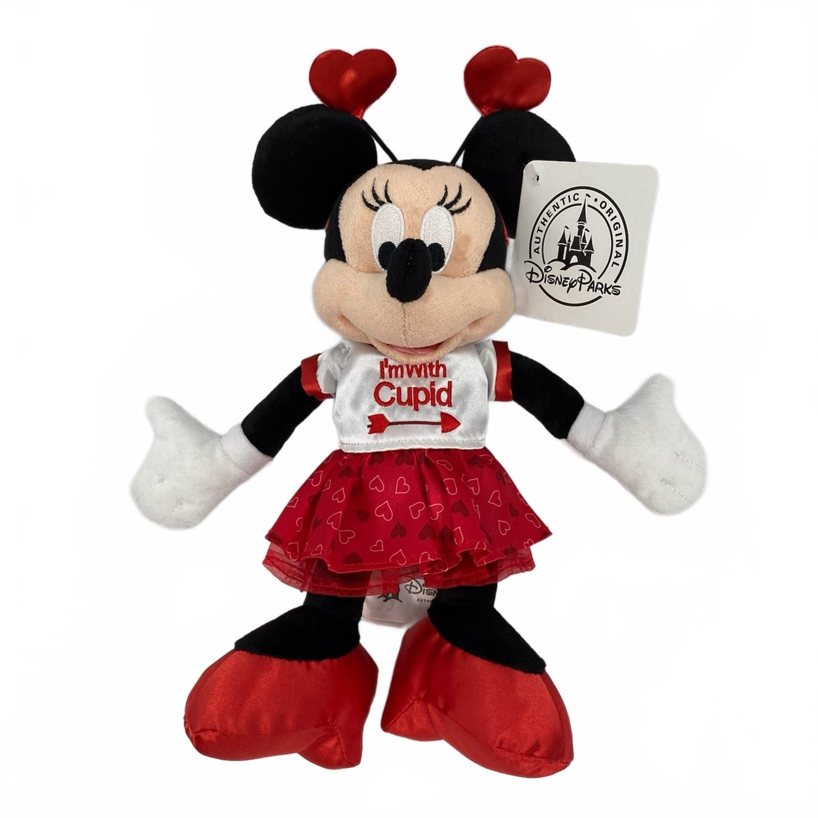 Disney Black Minnie Plush I’m With Cupid