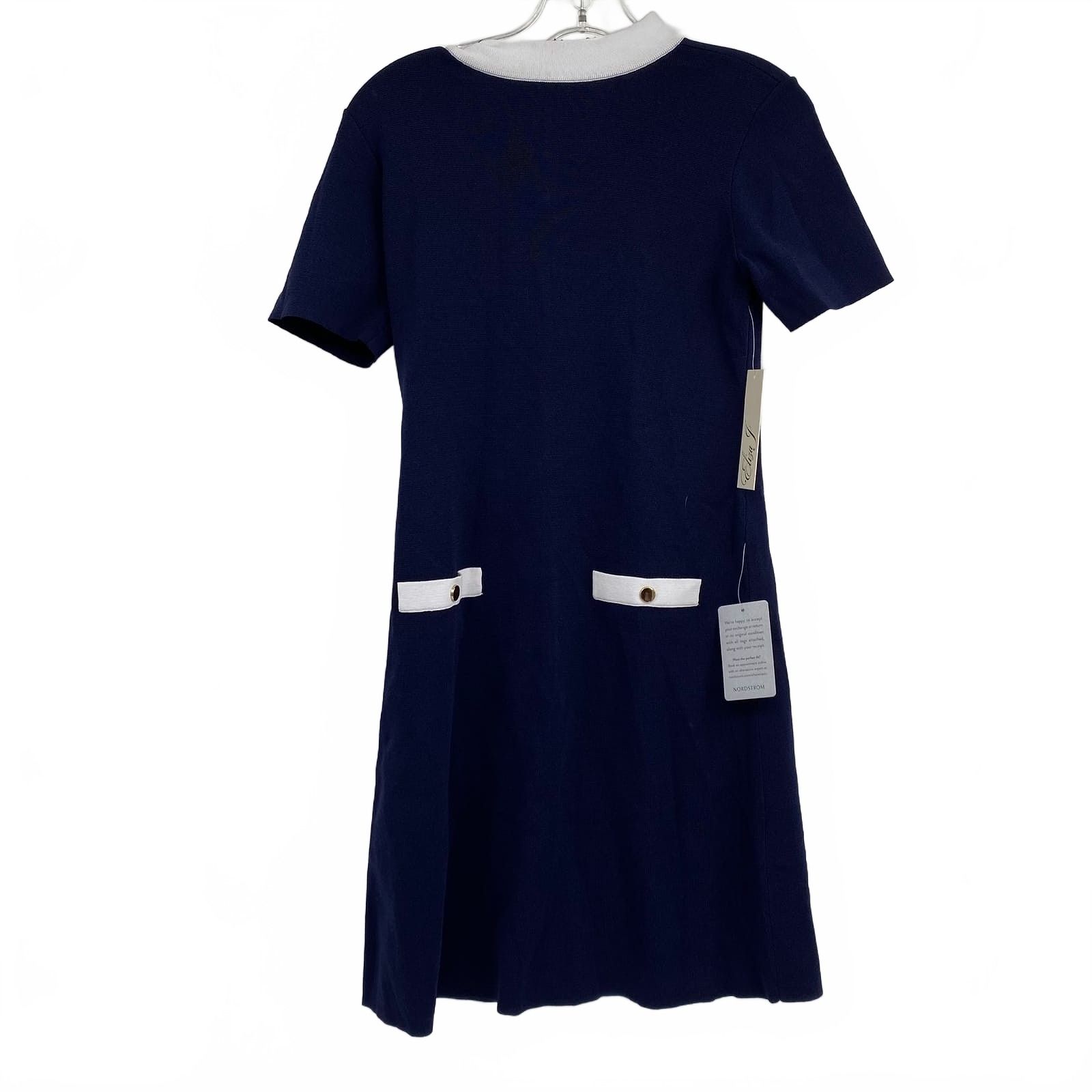 Eliza J Navy Knit Midi Dress