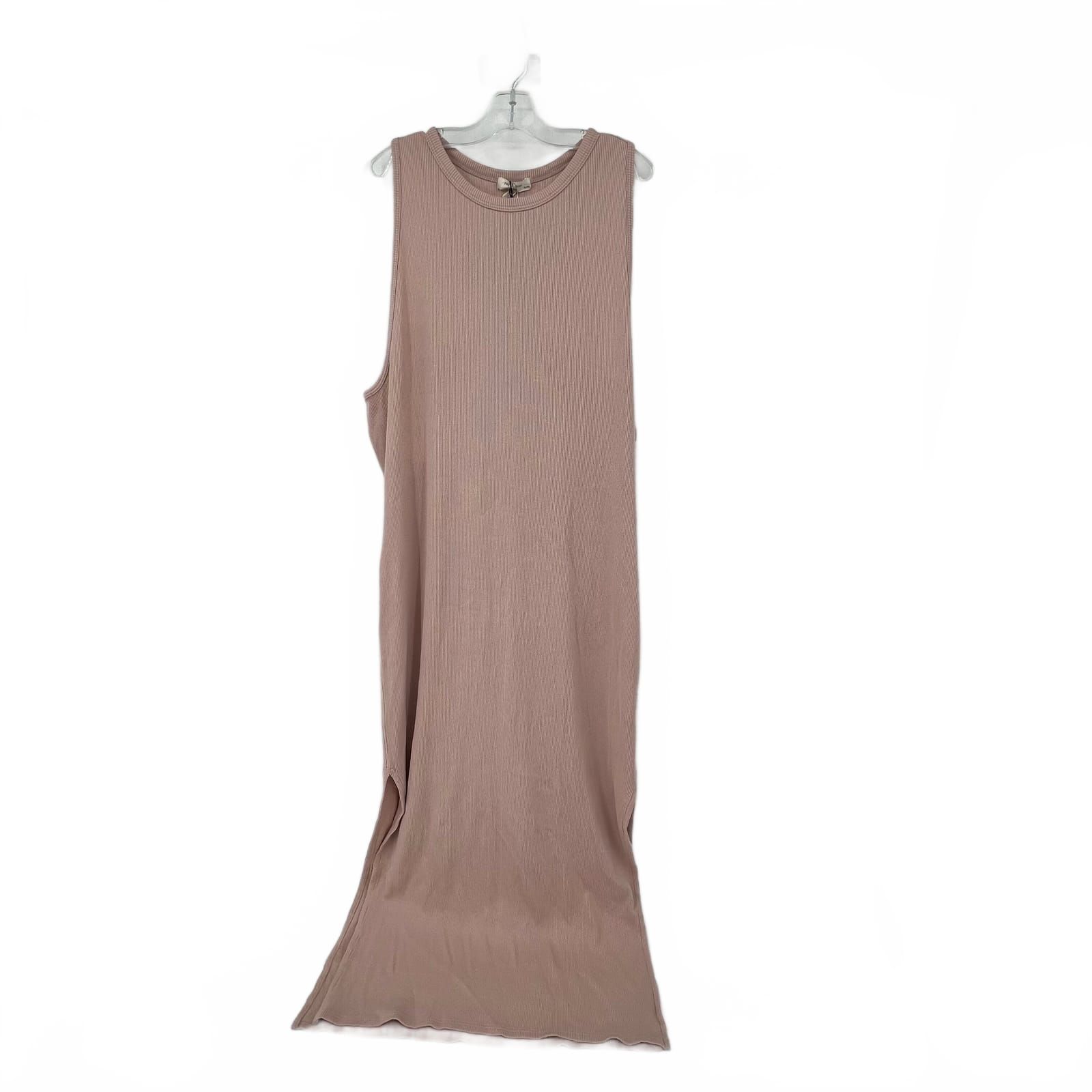 Rag & Bone Pink Ribbed Blush Maxi Dress