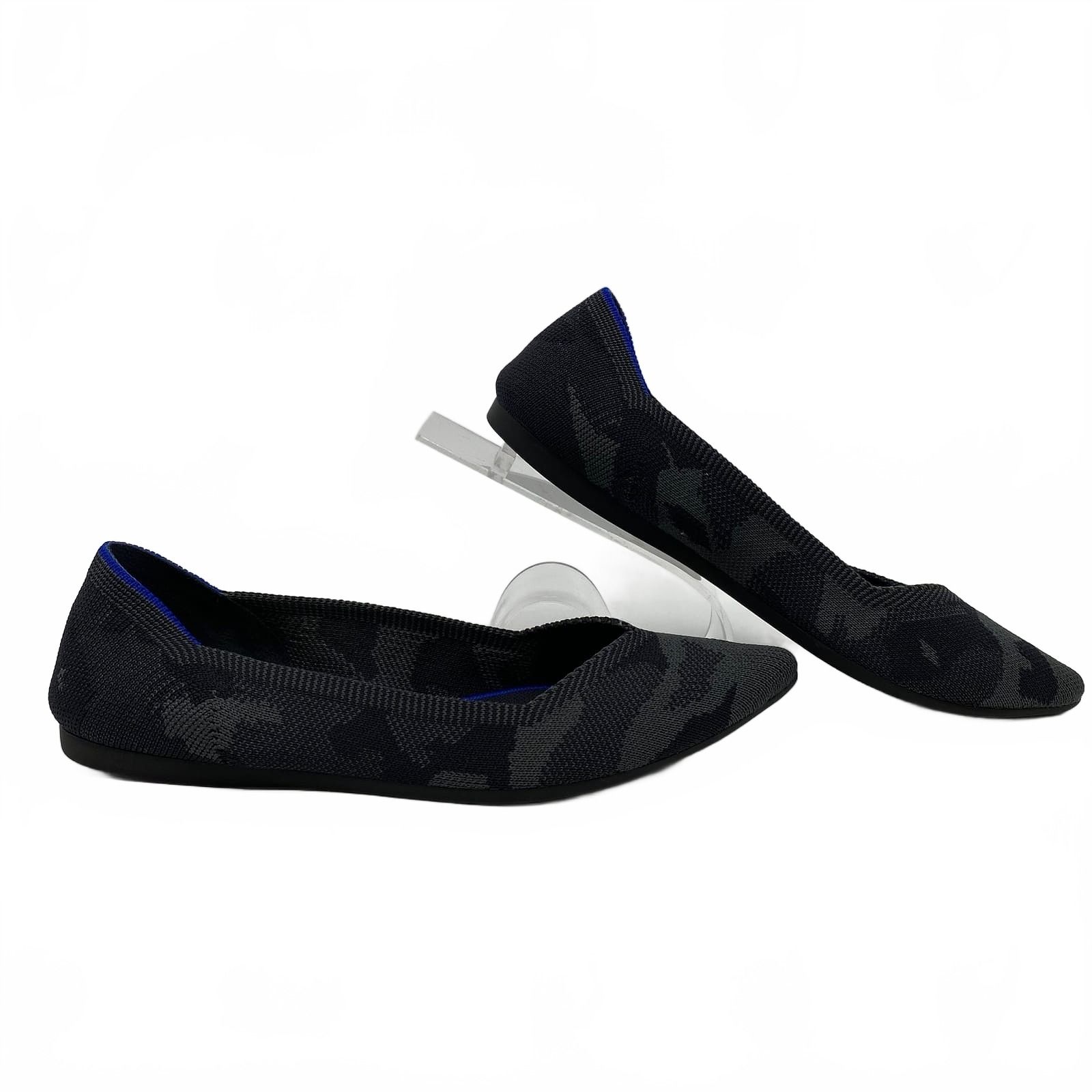 Rothy's Black Gray Pointed Toe Flats