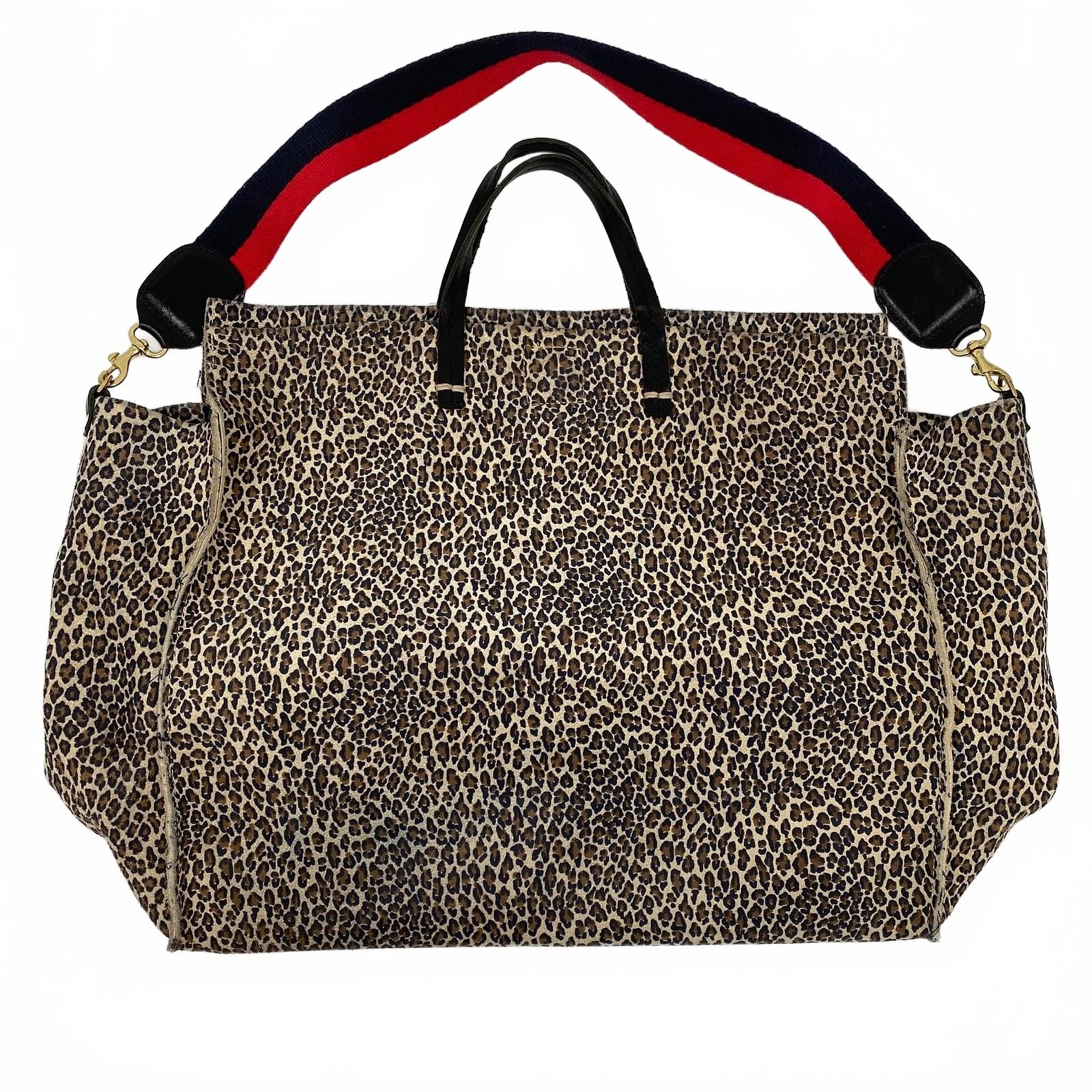 Clare V Brown Black Leopard Print Tote