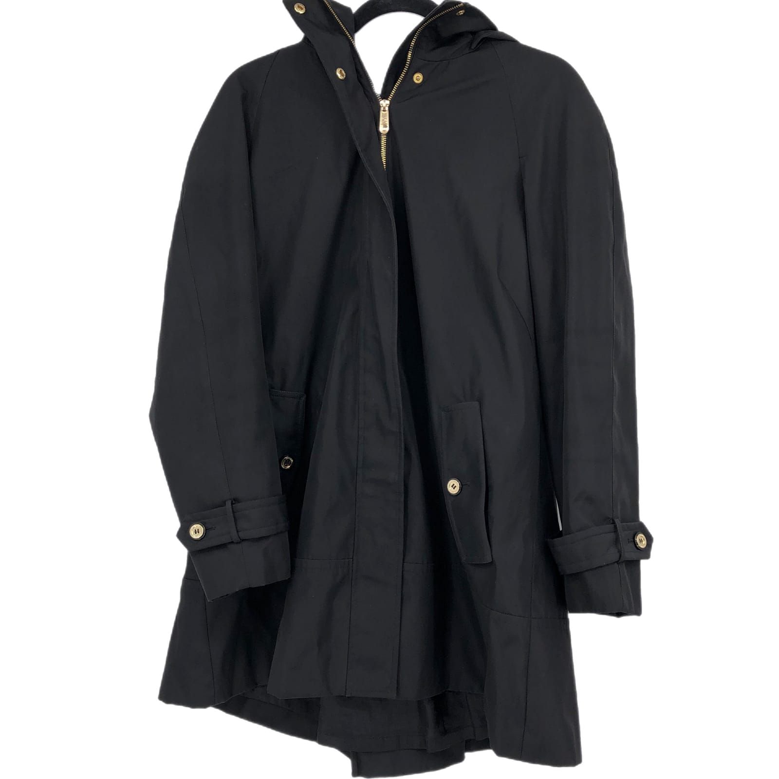 Calvin Klein Black Mid-Length Trench Coat