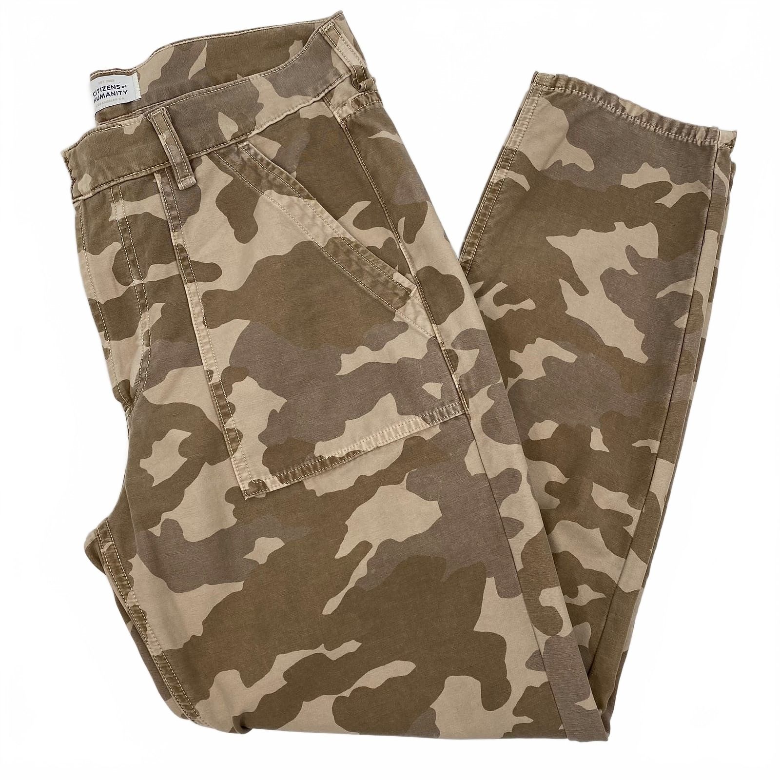 Citizens Of Humanity Tan Brown Camouflage Cargo Pants