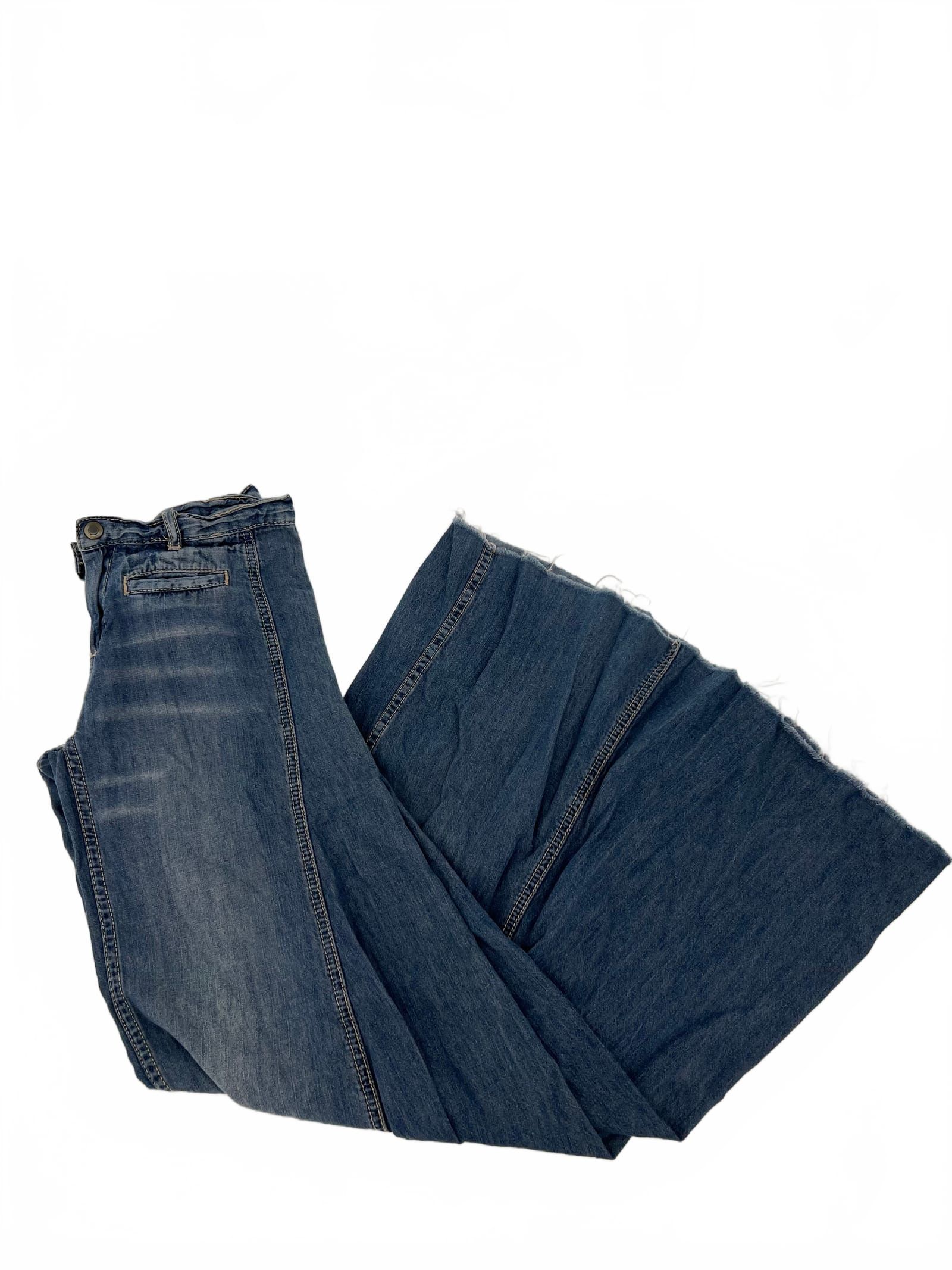 Free People Women Blue Wide Leg Flare Jeans
