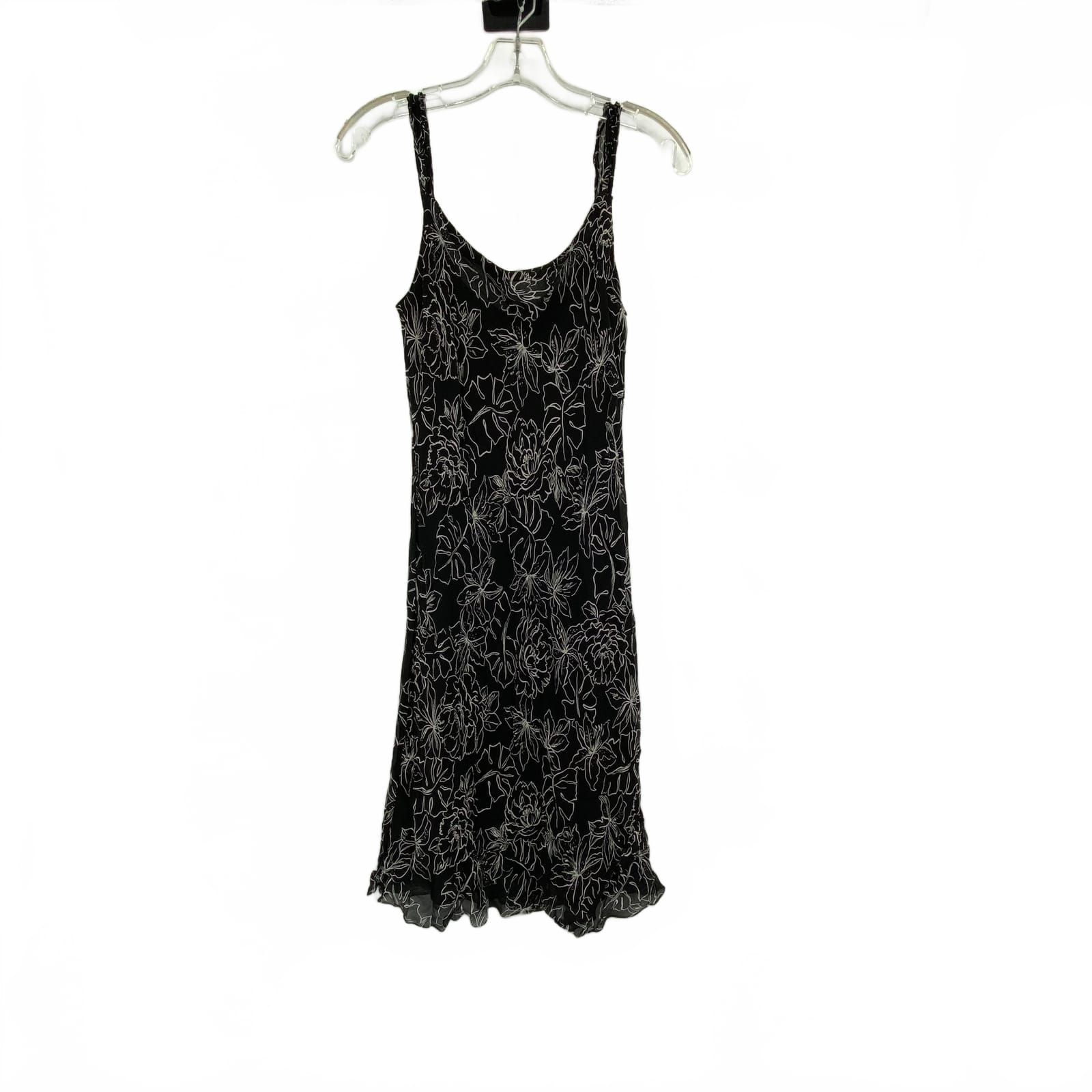 Jones New York Black White Silk Midi Sundress Jones New York Black White  Silk Midi Sundress Size 8 (Excellent) | Authentic Pre-Owned | Rock It Resell