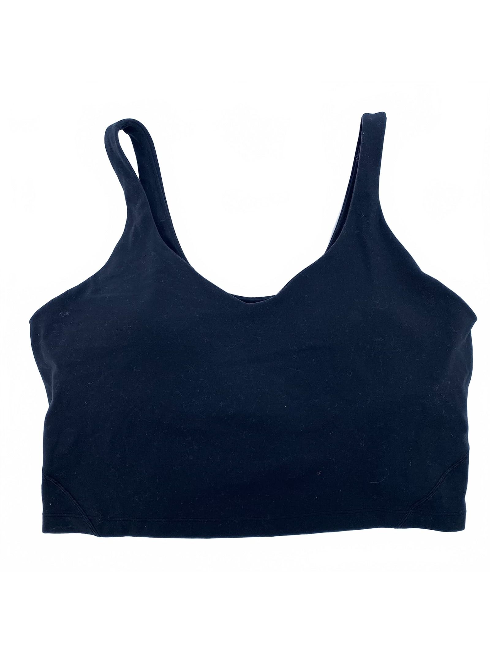 lululemon Black Cropped Padded Athletic Tank