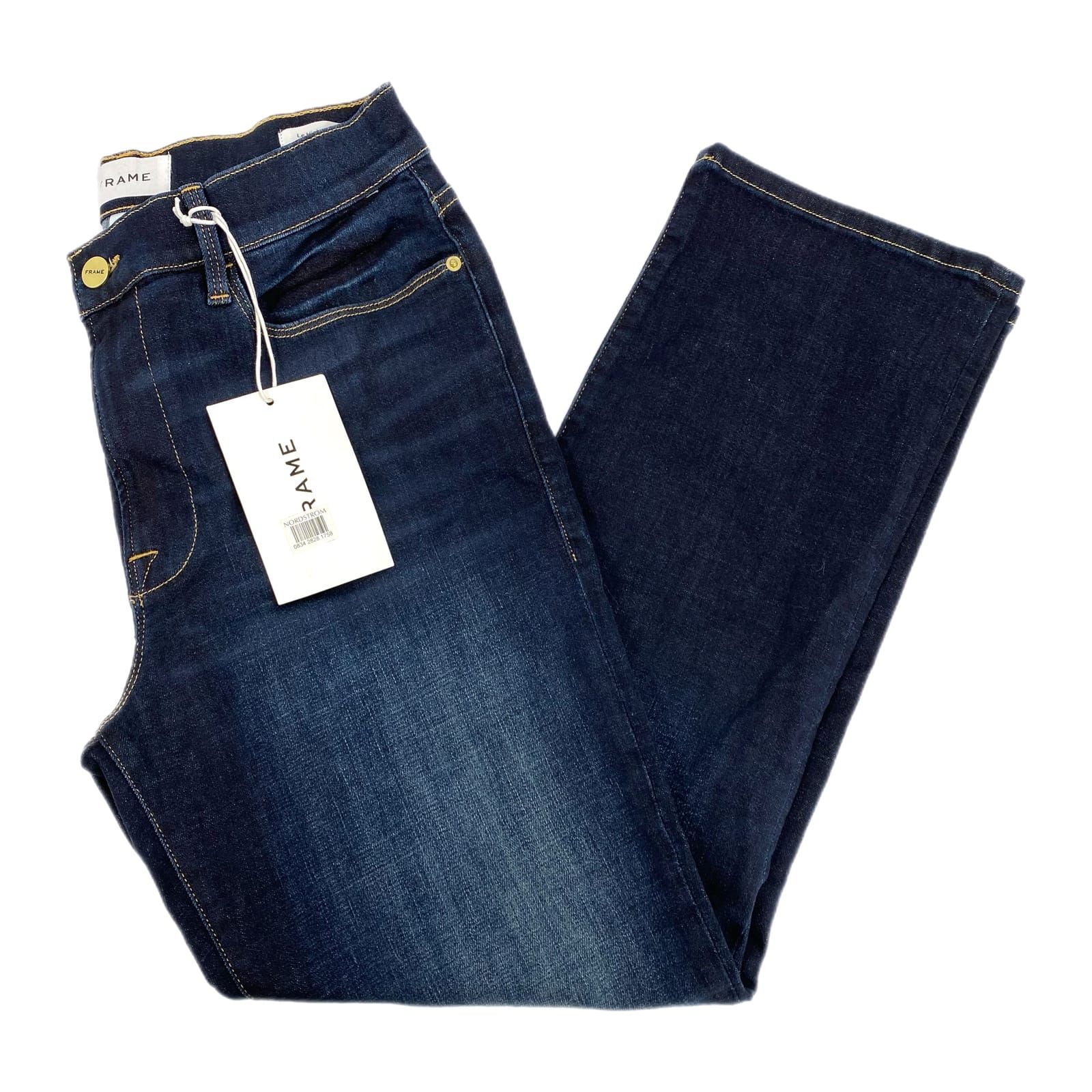 Frame Blue Le High Straight Leg Denim Jeans