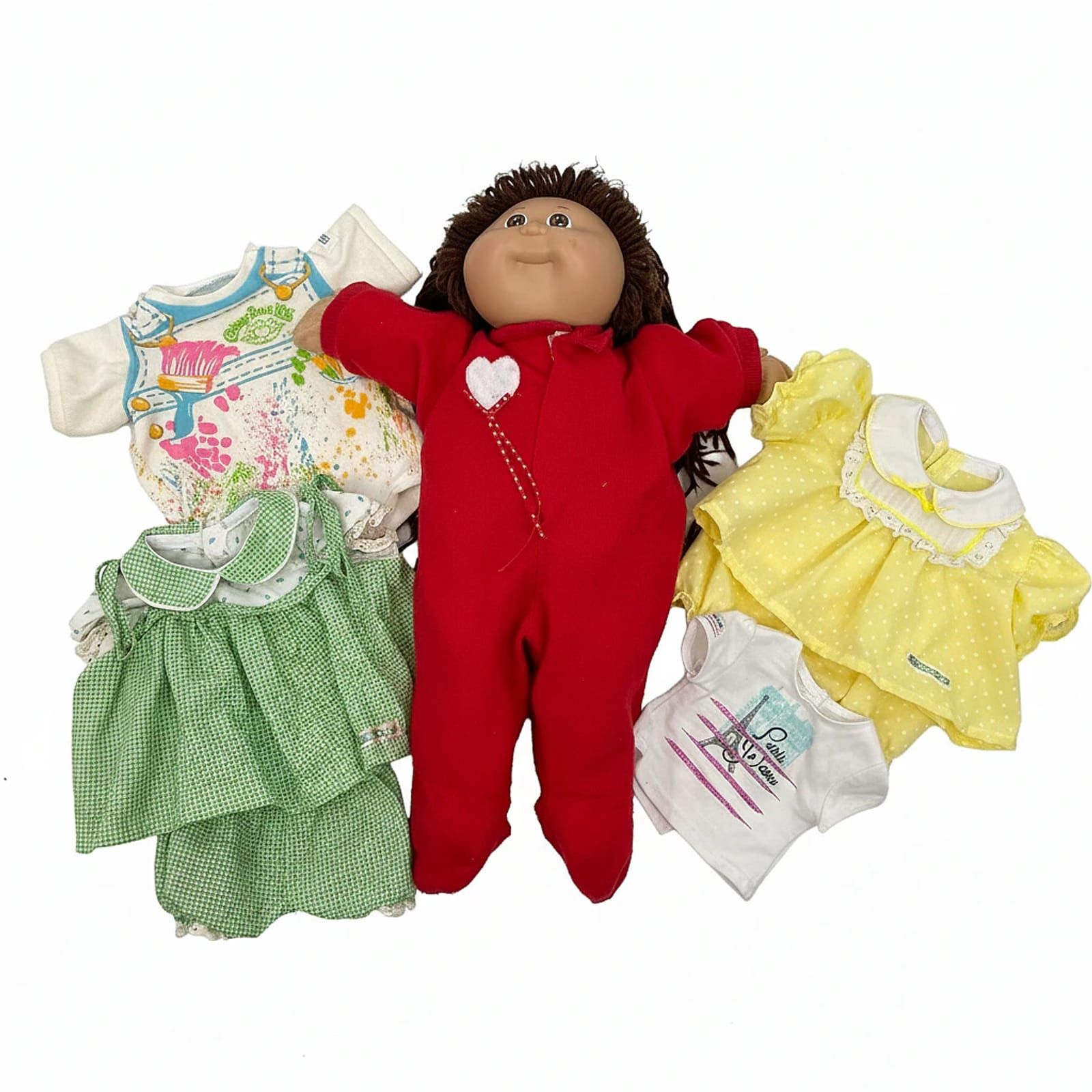 Cabbage Patch Kids Vintage Brunette Doll & Clothing