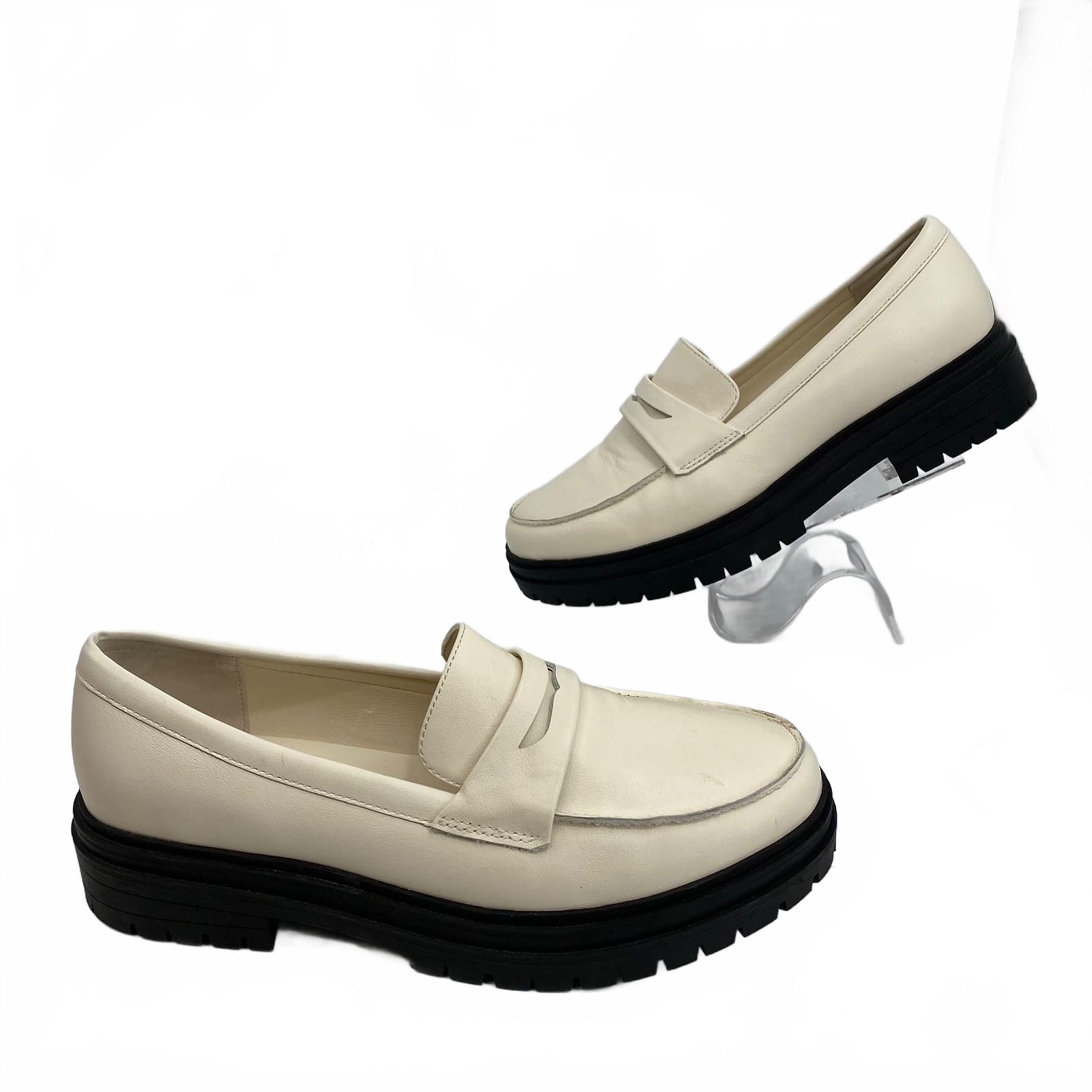 Quince White Leather Loafer