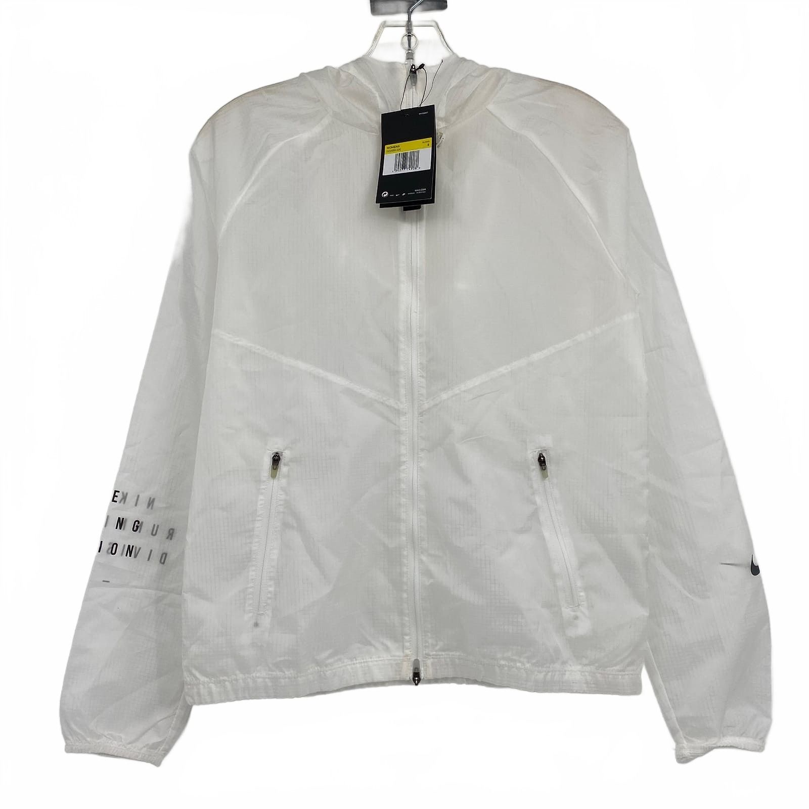 Nike White Light Running Zip-Up Jacket