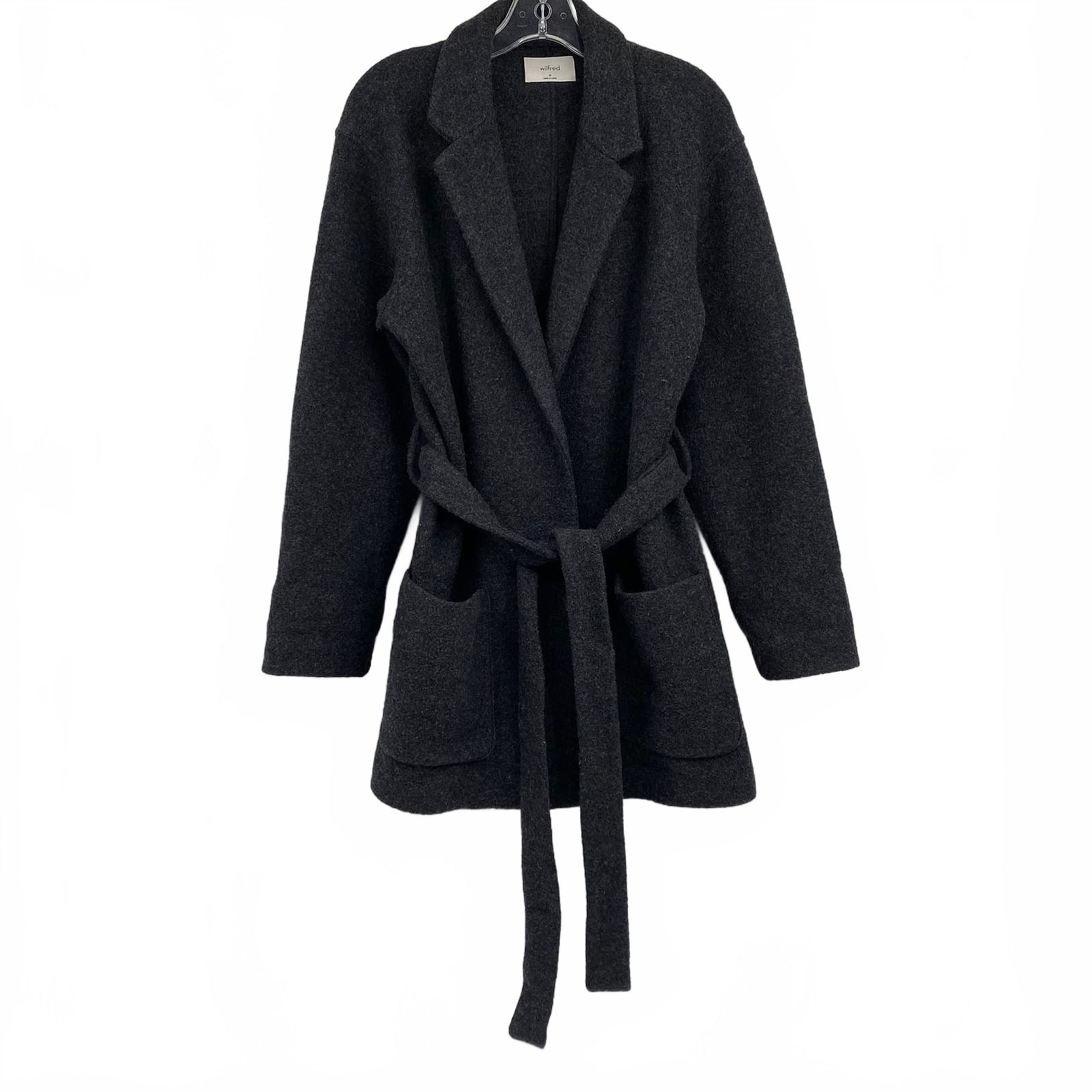Wilfred Gray Merino Wool Belted Coat