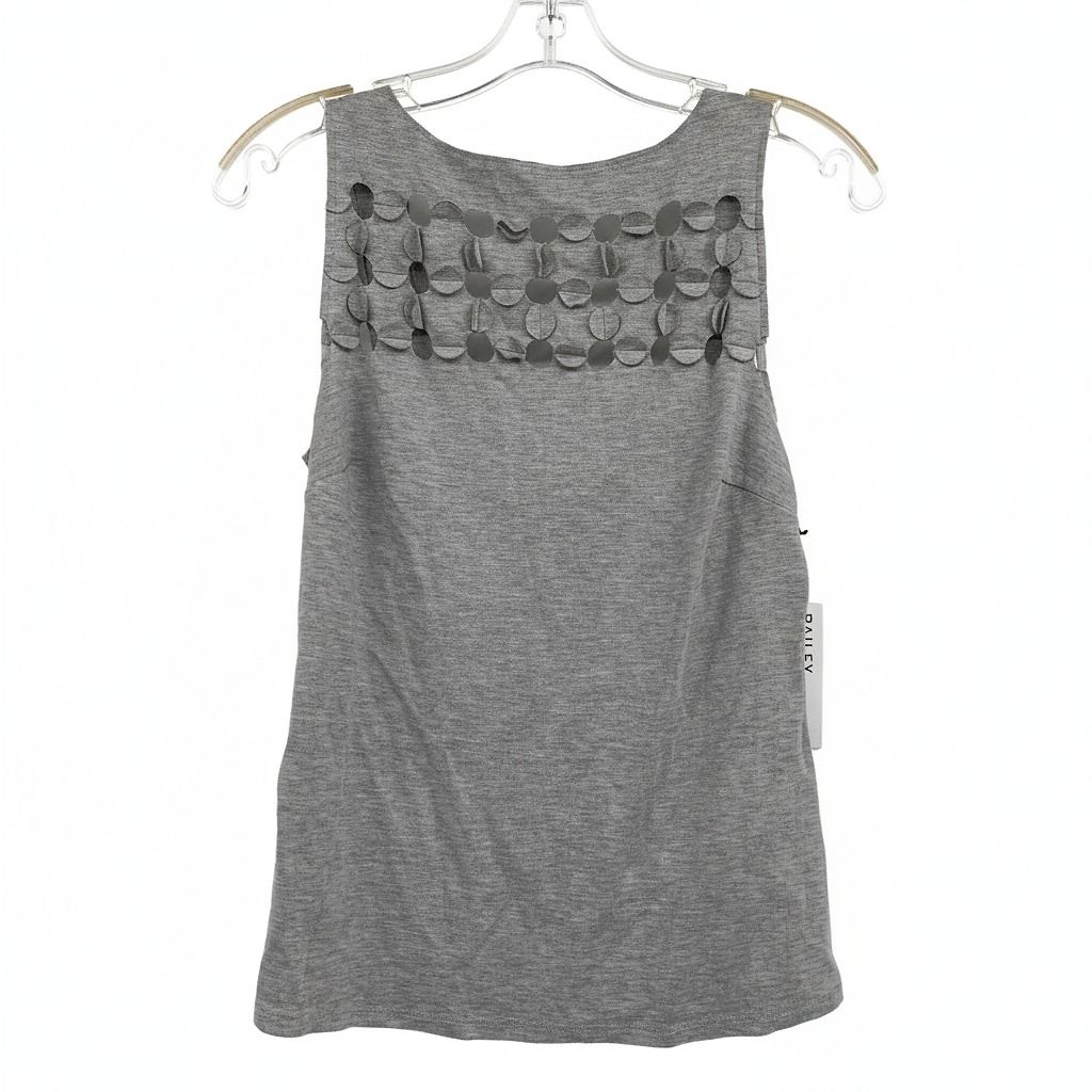 Bailey 44 Gray Circle Cut-Out Tank Top