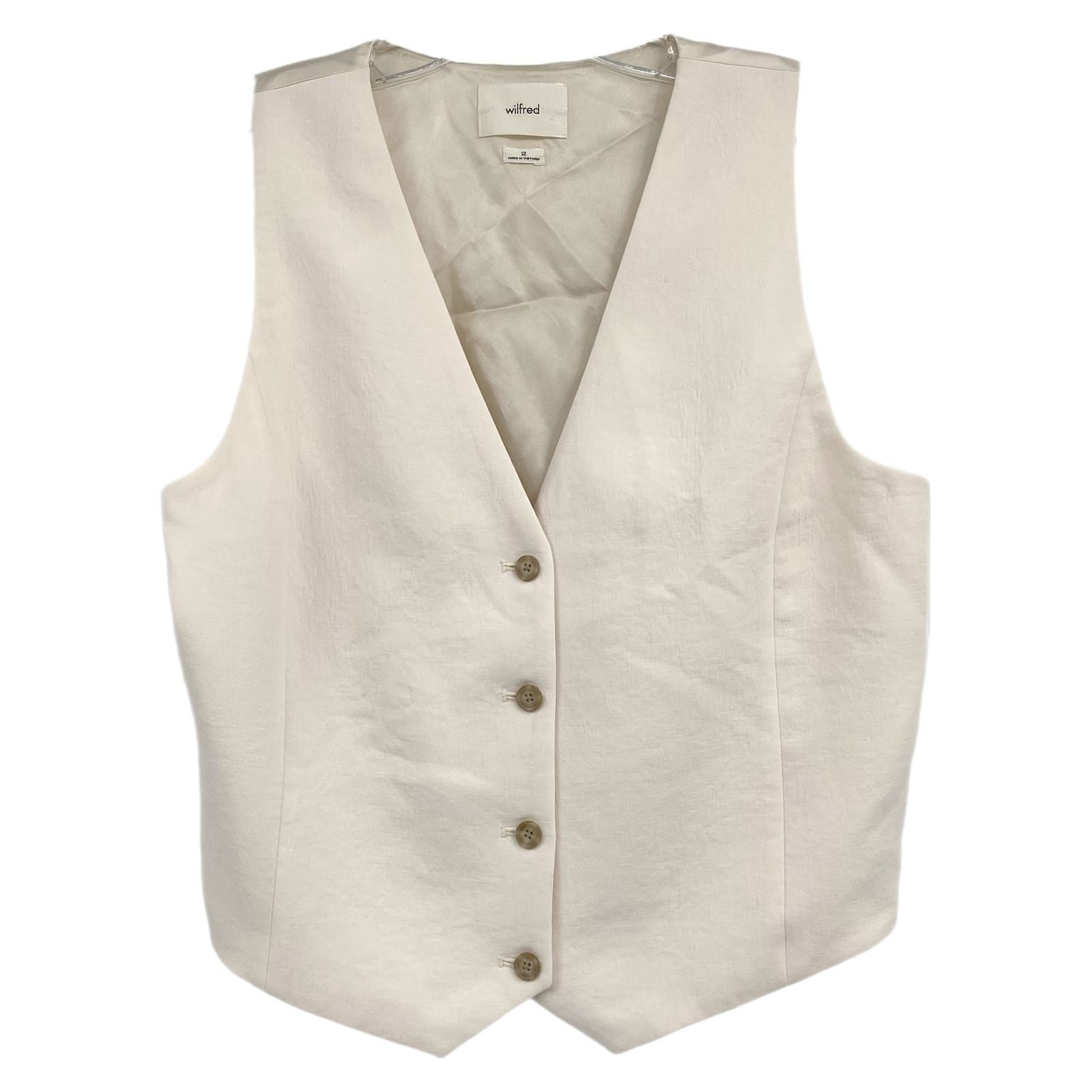 Wilfred Cream Classic Button-Up Vest