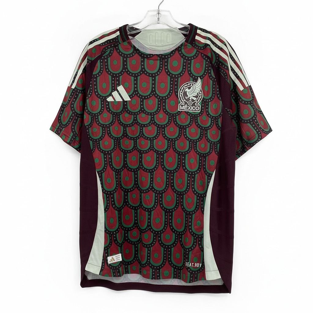 Adidas Maroon and Green Mexico Soccer Jersey Mens L Jersey