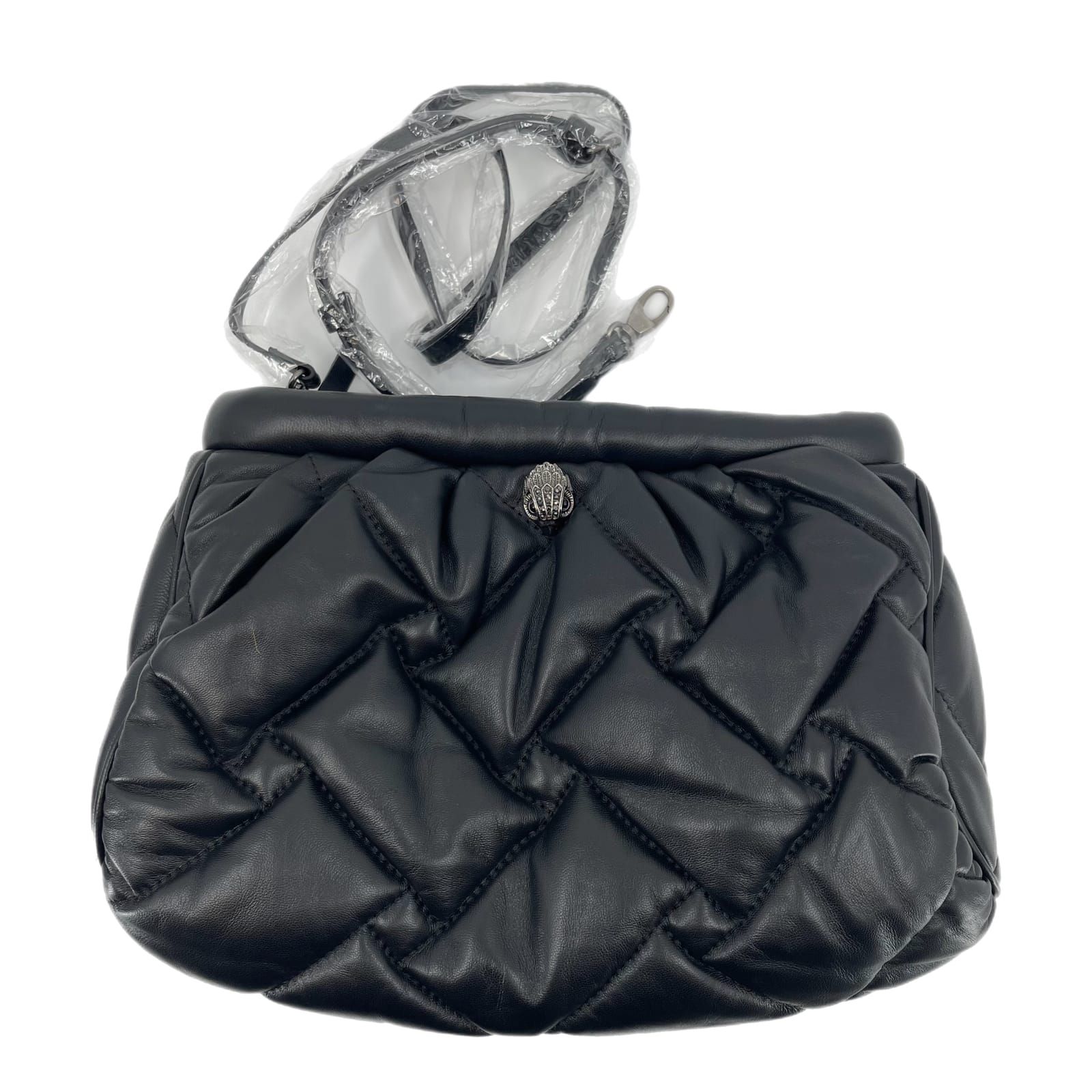 Kurt Geiger Black Silver Hardware Shoulder Bag