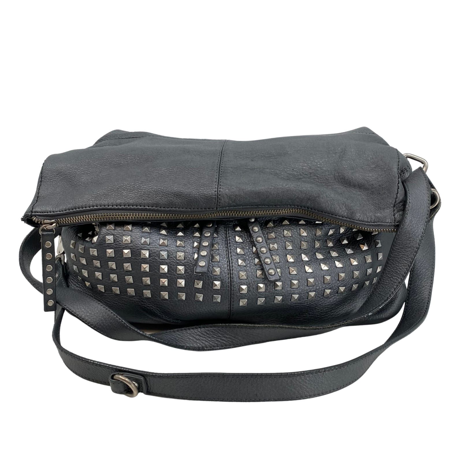 Fenn Wright Manson Gray Studded Leather Shoulder Bag