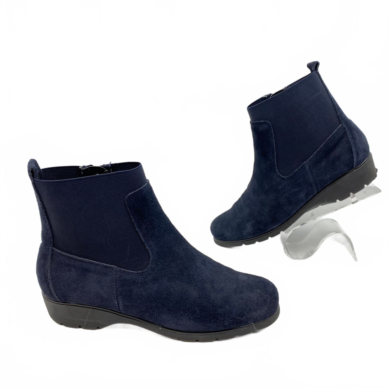 AEROSOLES Blue Faux Suede Bootie