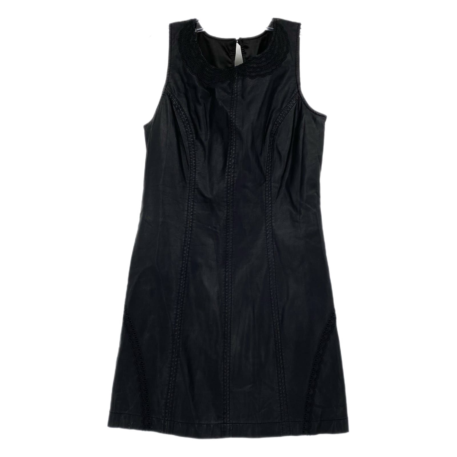 Free People Black Leathered Mini Dress
