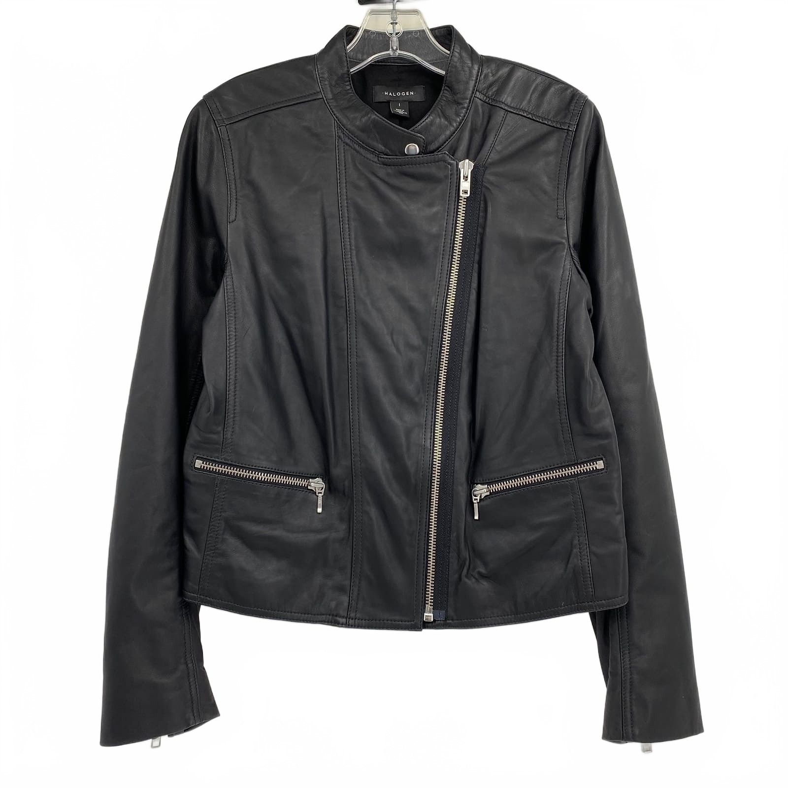 Halogen Black Leather Jacket