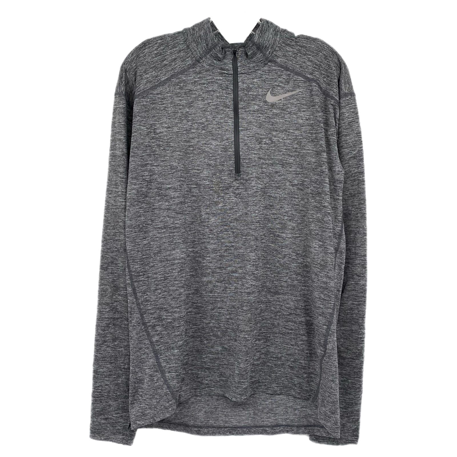 Nike Gray Quarter Zip Long Sleeve Athletic Shirt